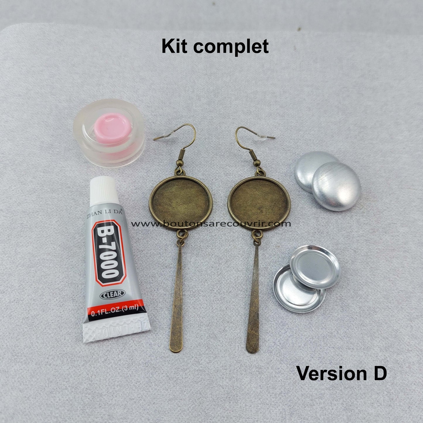Boutons à recouvrir - boucles oreilles personnalisables