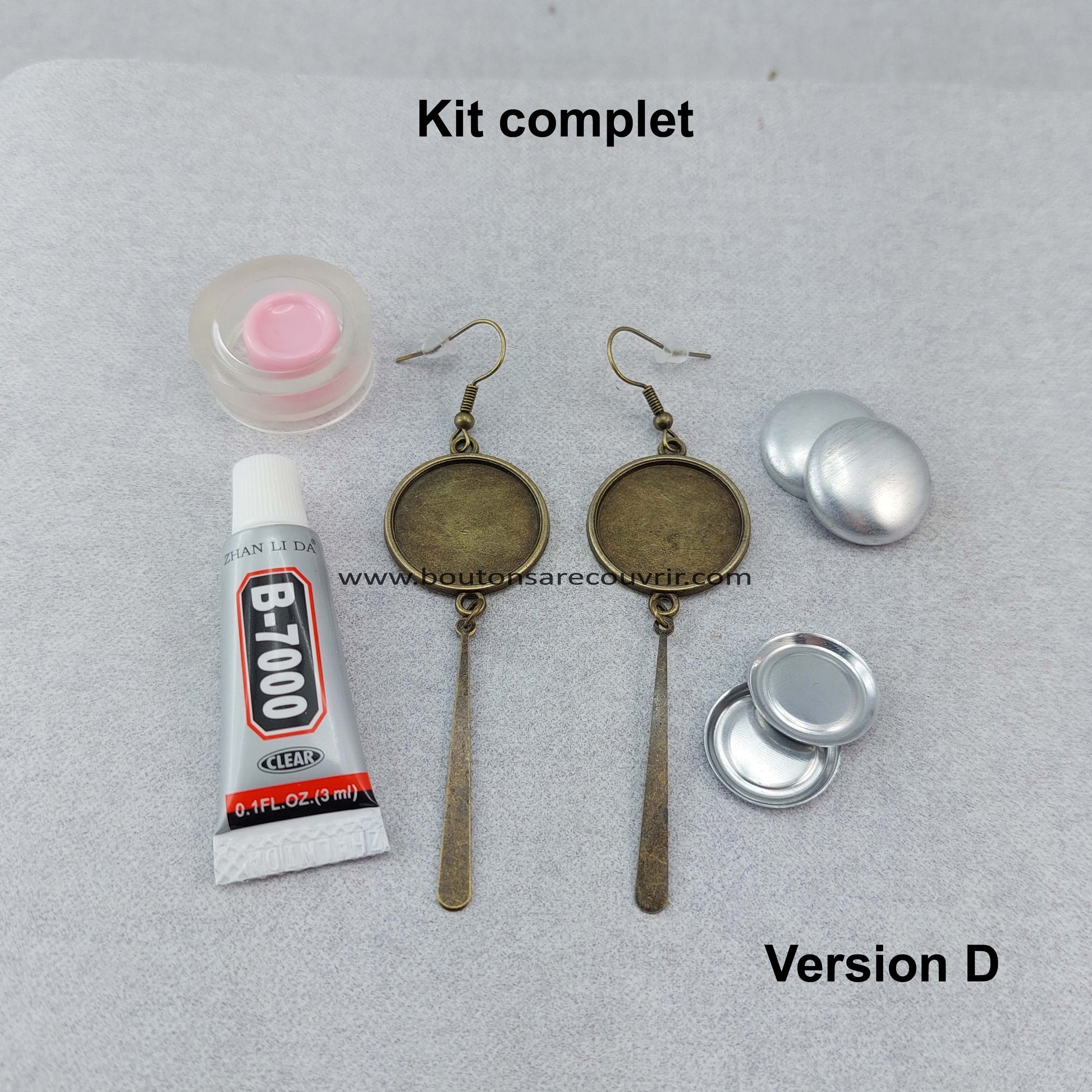 Boutons à recouvrir - boucles oreilles personnalisables