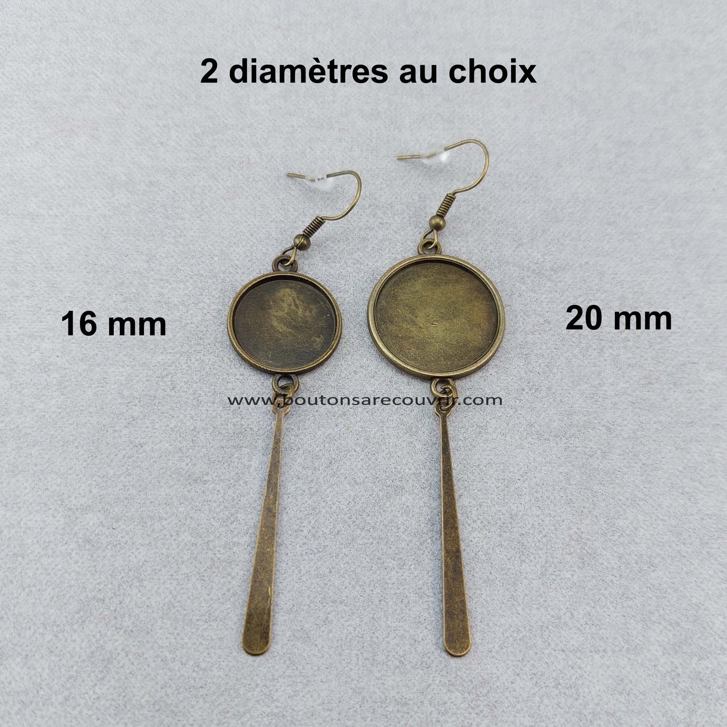 Boutons à recouvrir - boucles oreilles personnalisables