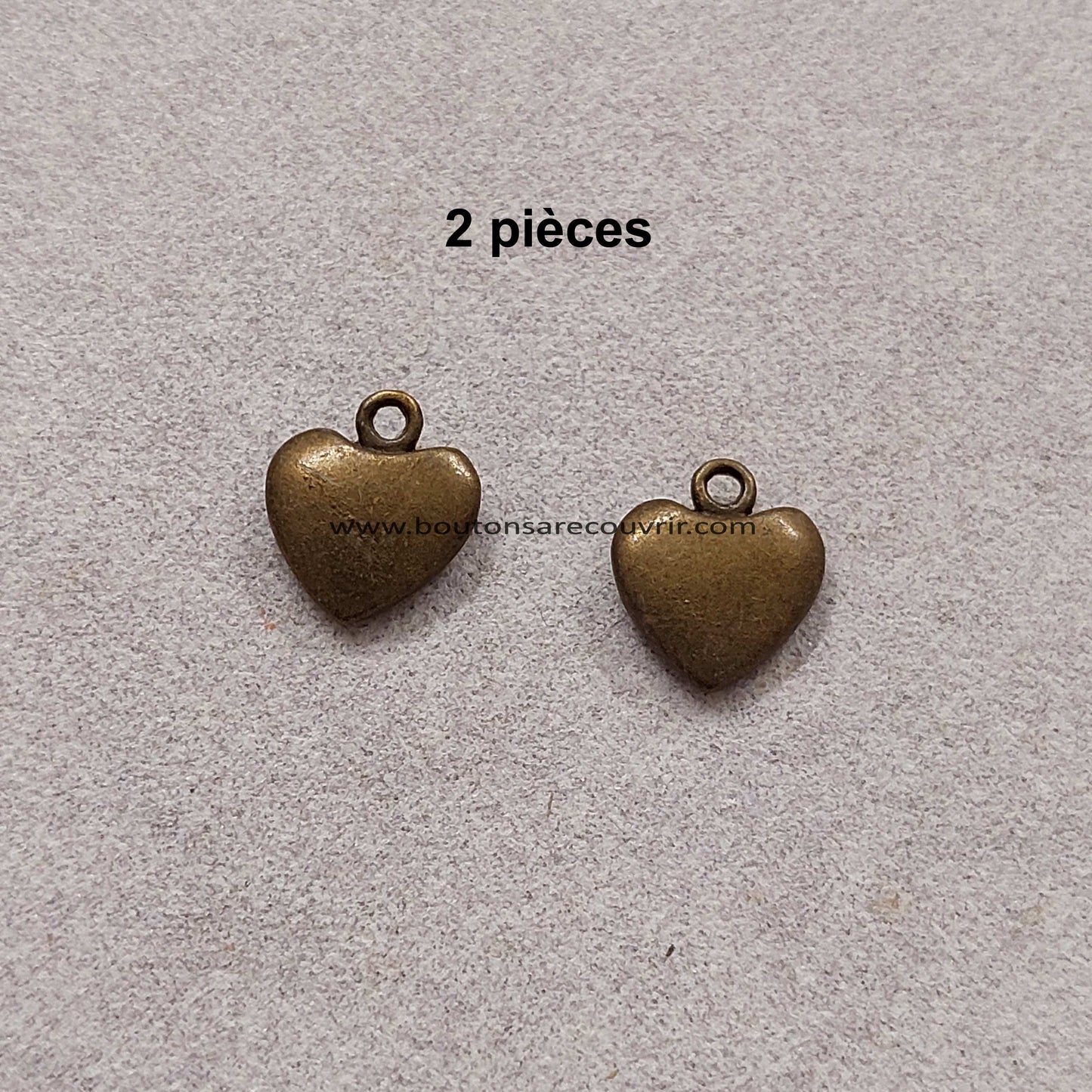 COEUR | Breloque bronze antique