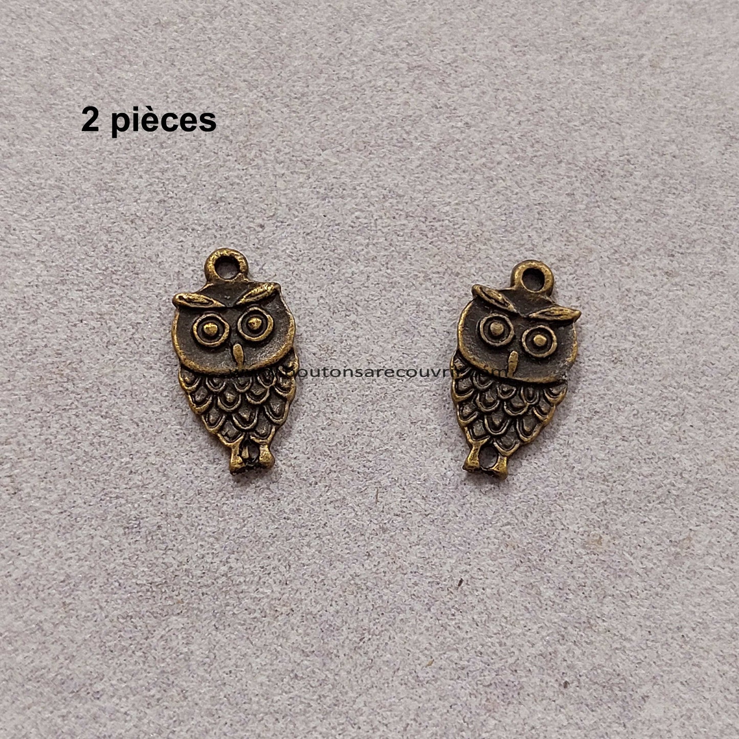 HIBOU | Breloque bronze antique
