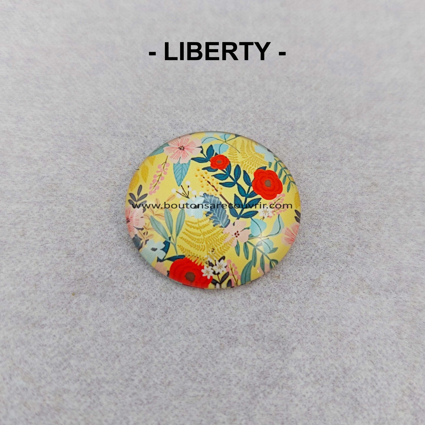 LIBERTY jaune | Cabochon en verre