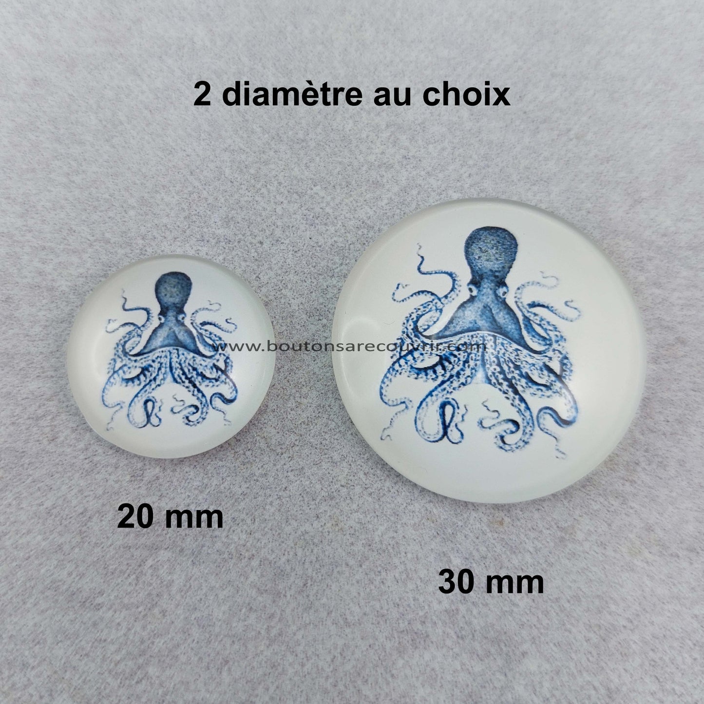 OCTOPUS | Cabochon en verre