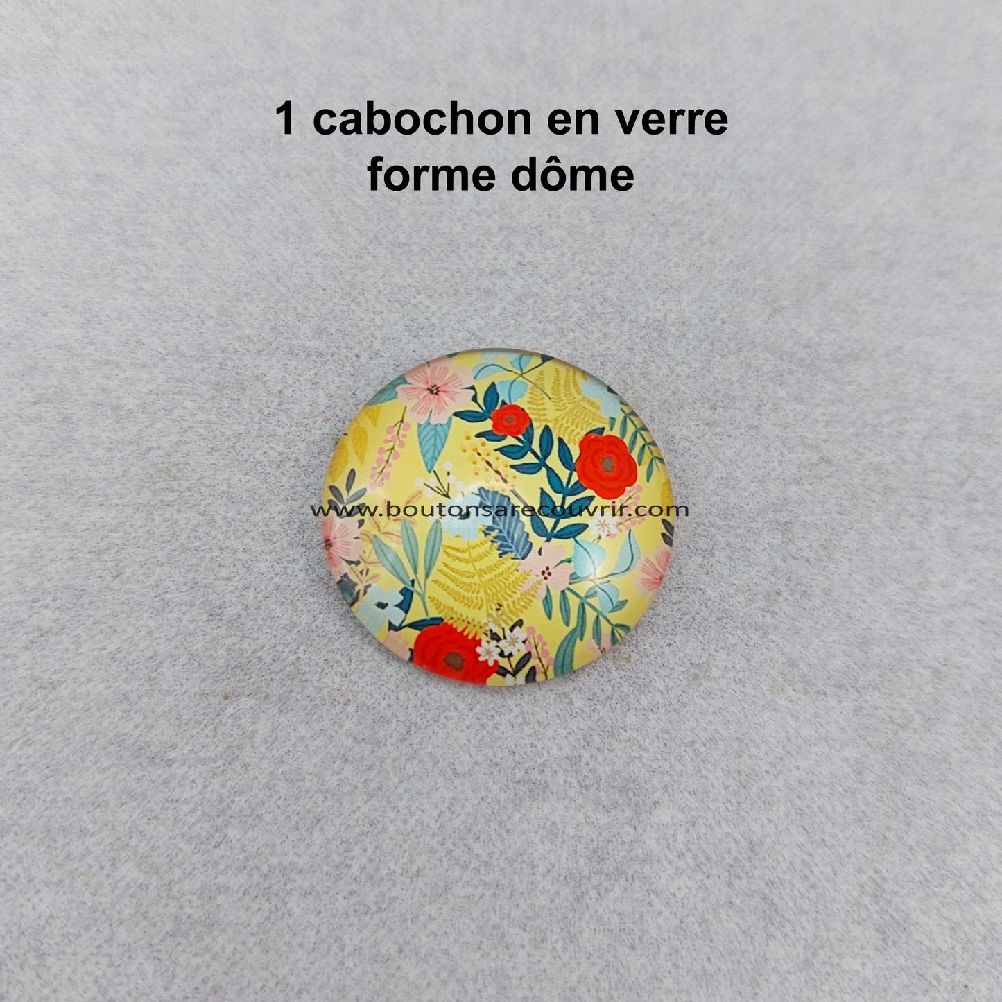 LIBERTY jaune | Cabochon en verre