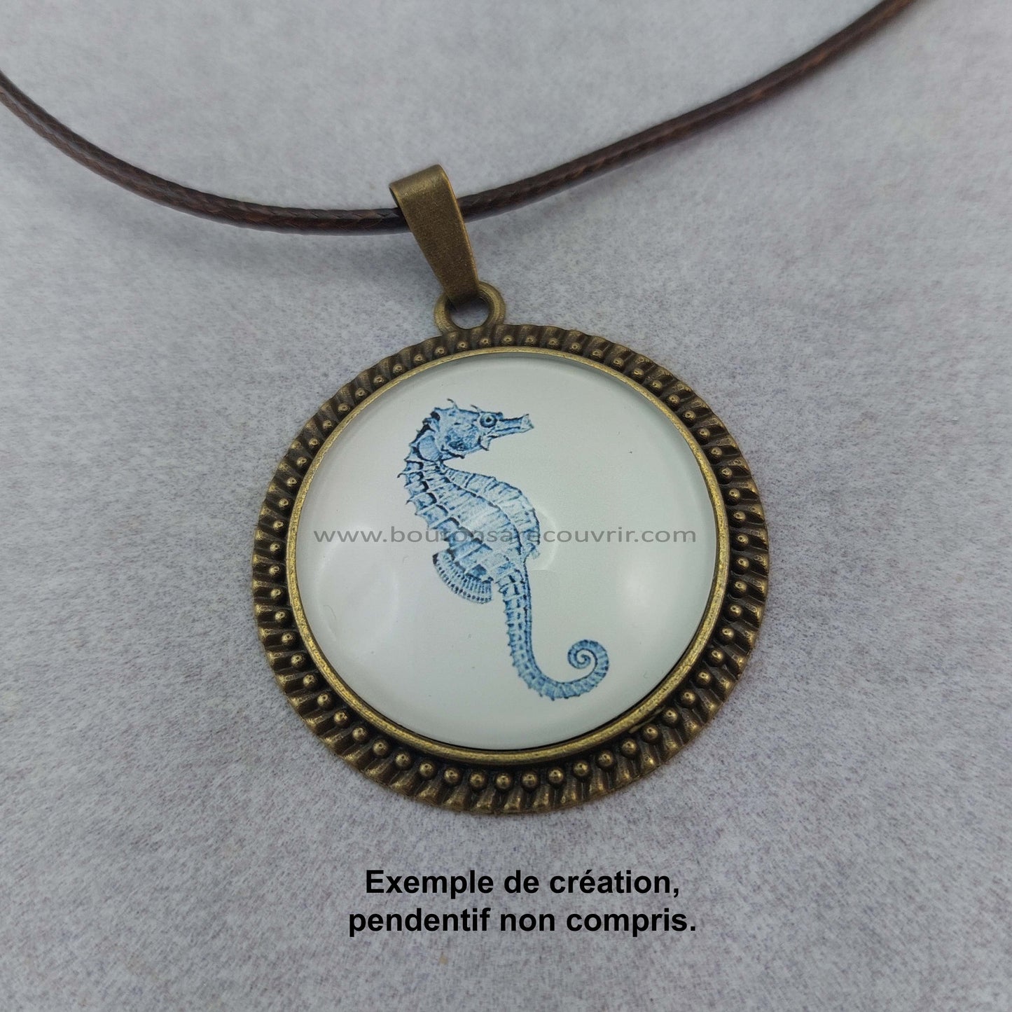 HIPPOCAMPE | Cabochon en verre