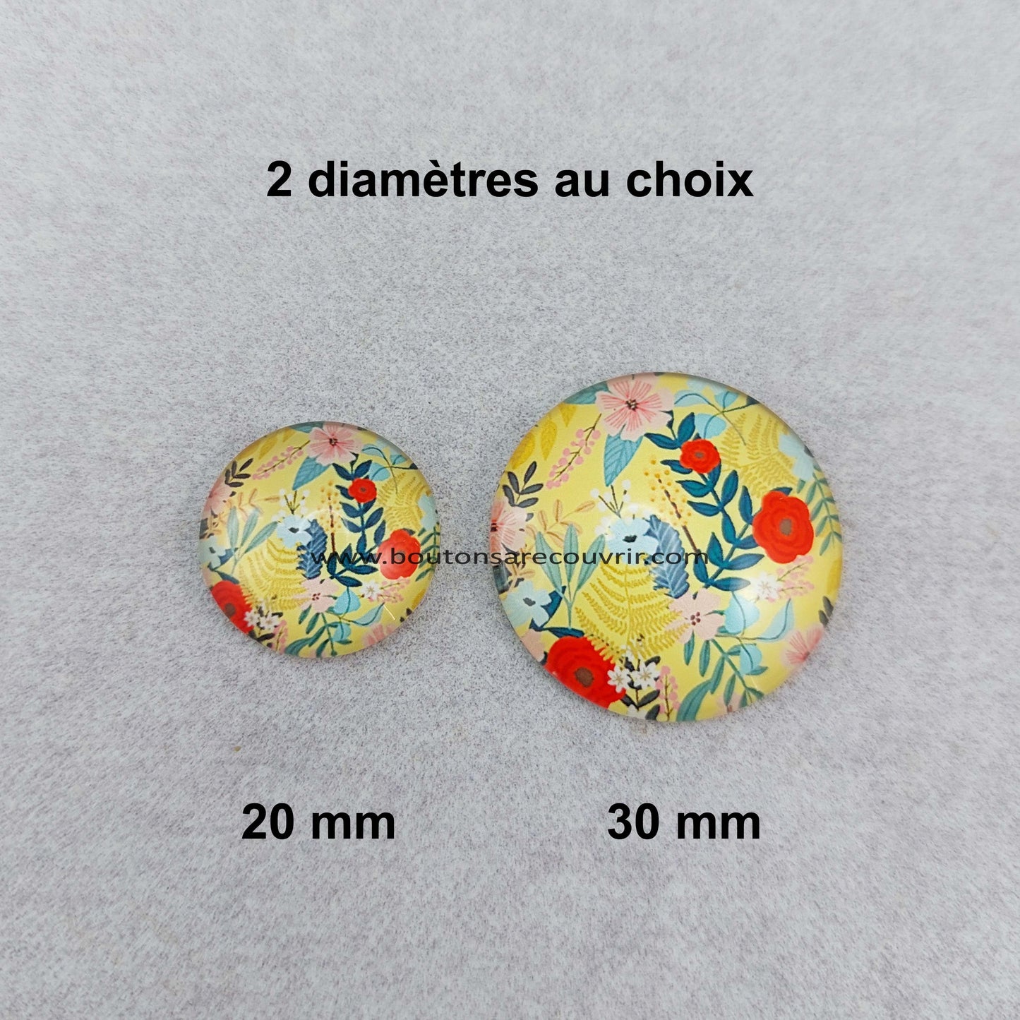 LIBERTY jaune | Cabochon en verre