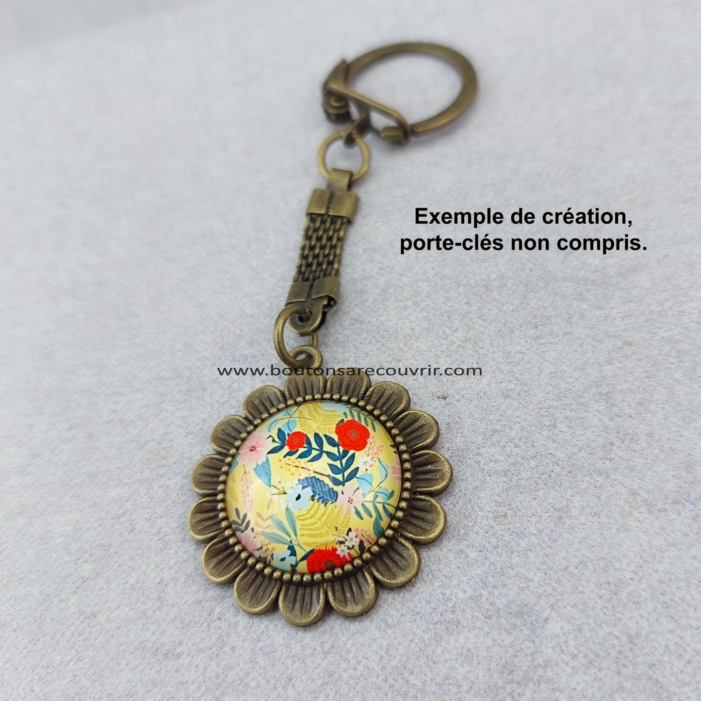 LIBERTY jaune | Cabochon en verre