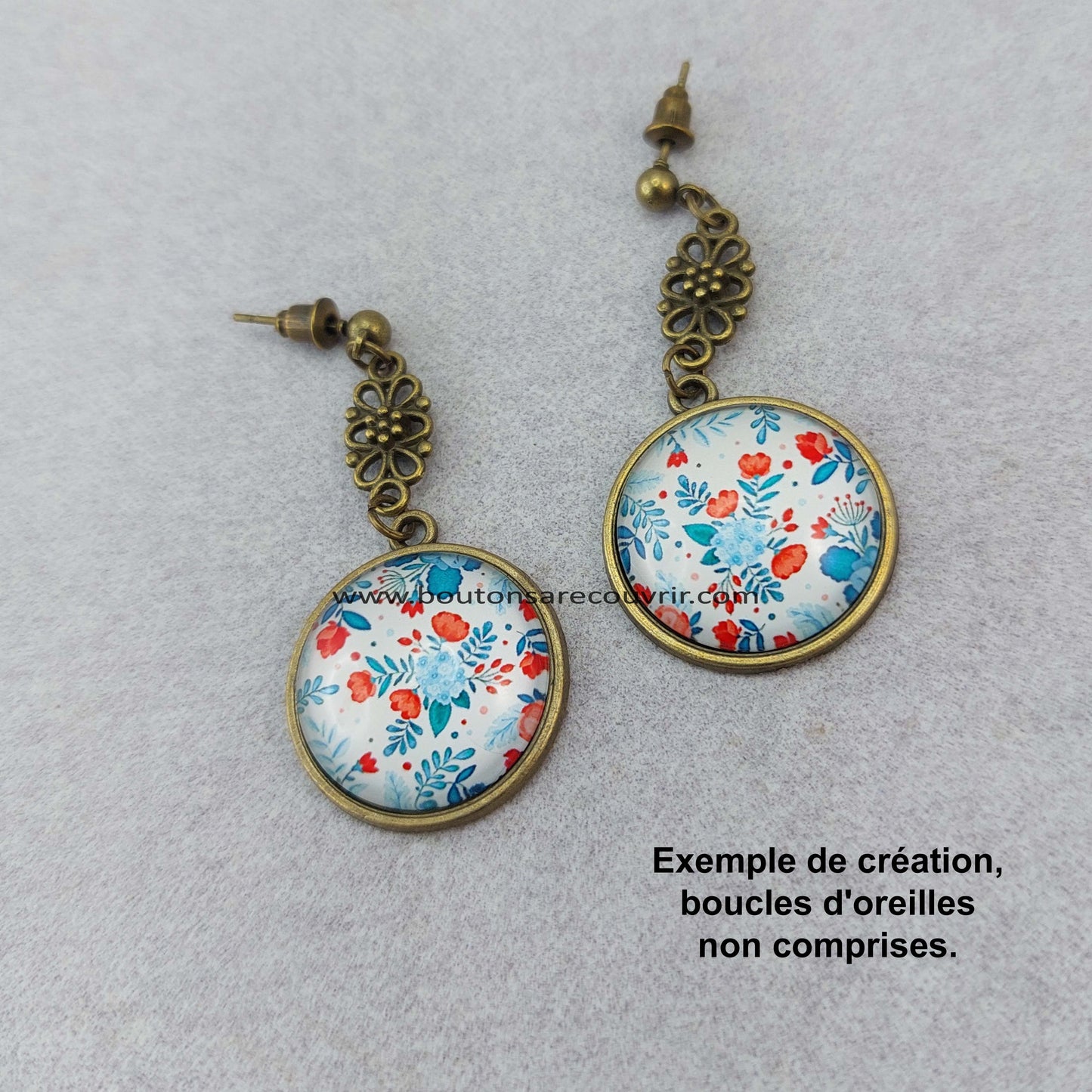 LIBERTY Bleu | Cabochon en verre