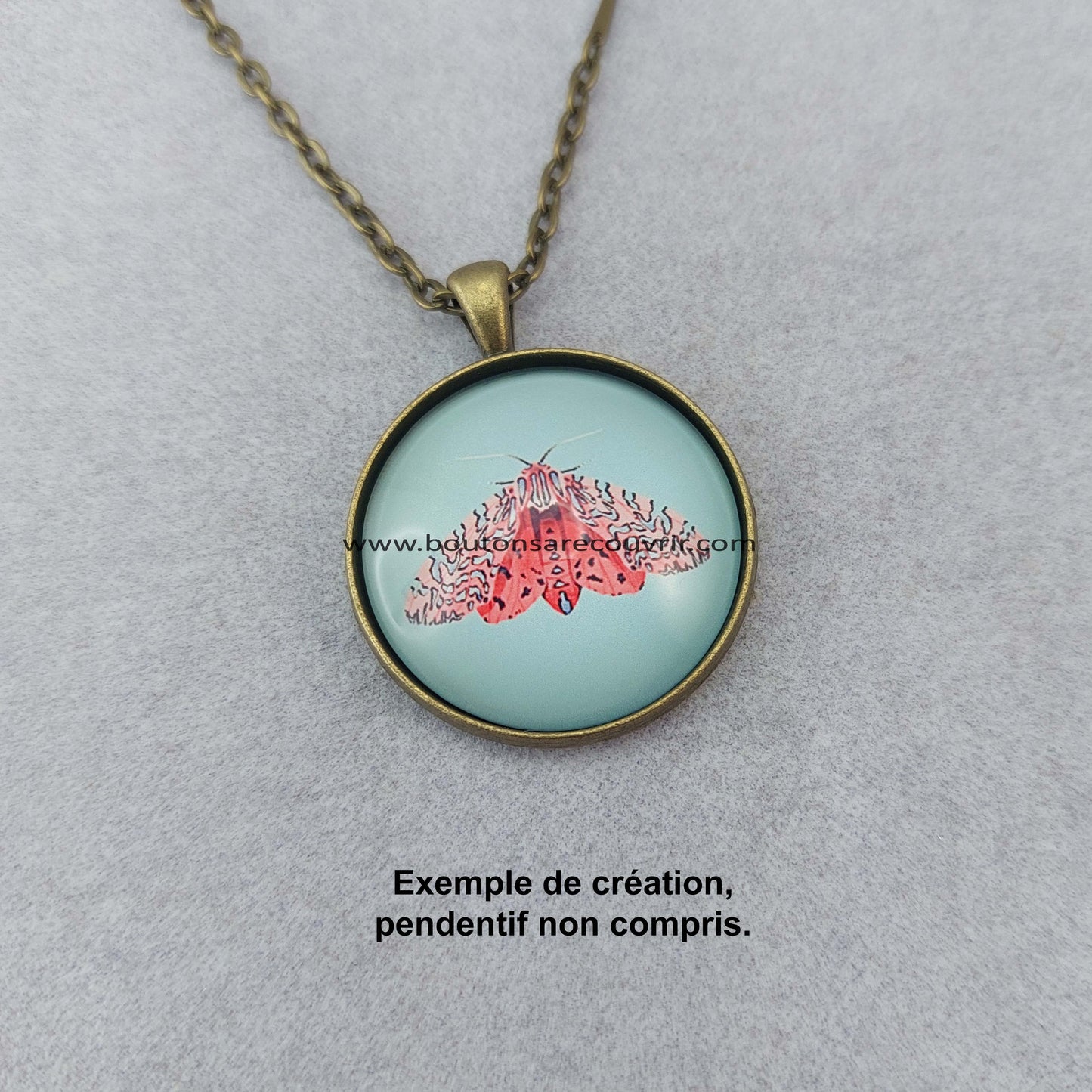 PAPILLON Bleu | Cabochon en verre