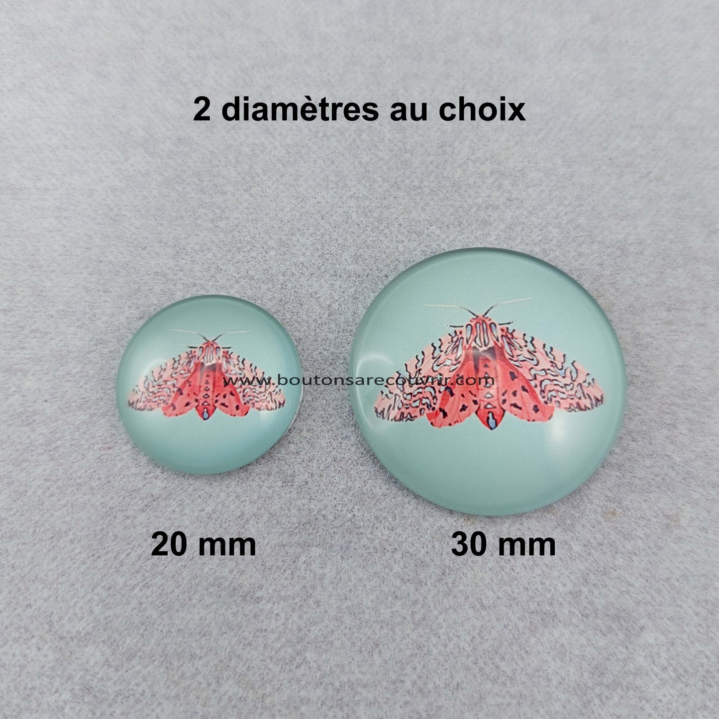 PAPILLON Bleu | Cabochon en verre
