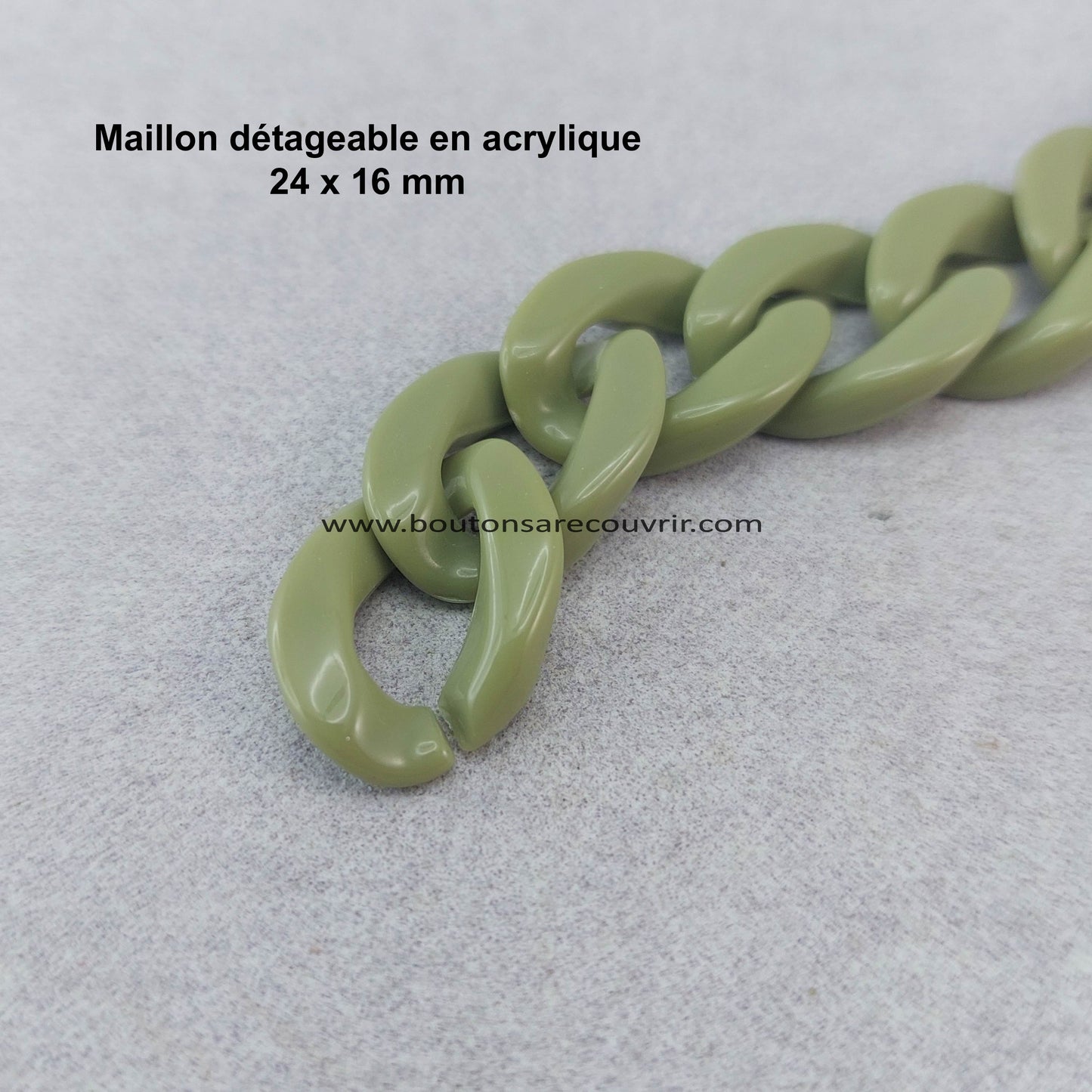MAILLON | Maillon acrylique 24 x 16 mm