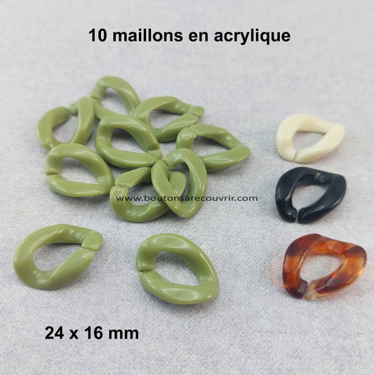 MAILLON | Maillon acrylique 24 x 16 mm