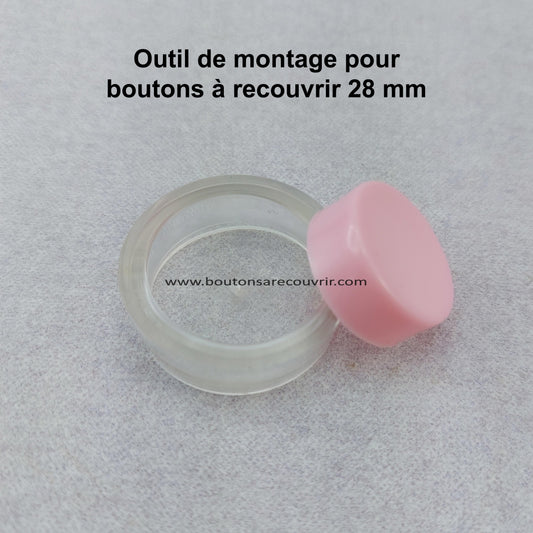 1 outil pour bouton à recouvrir 28 mm