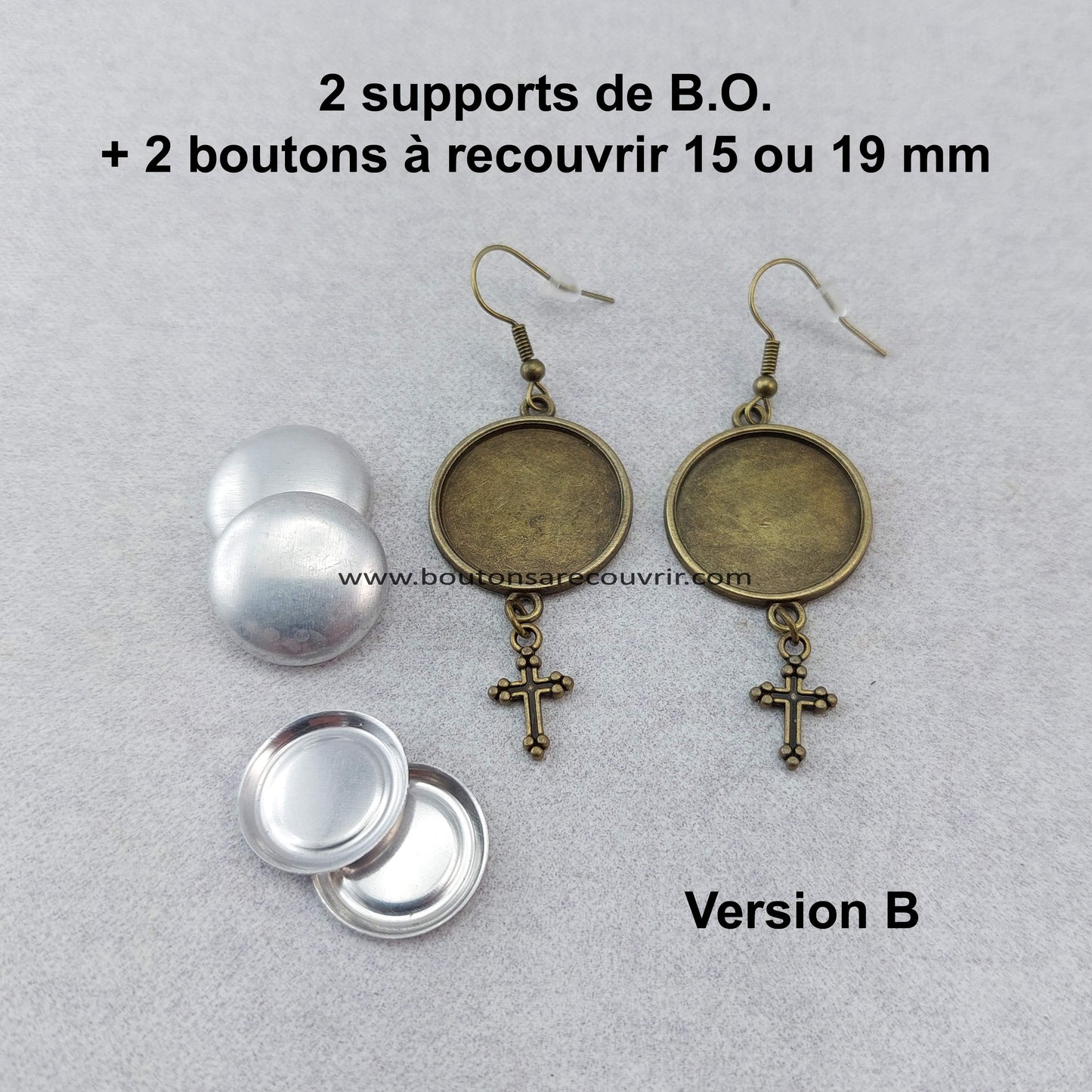 Boutons à recouvrir 19 mm