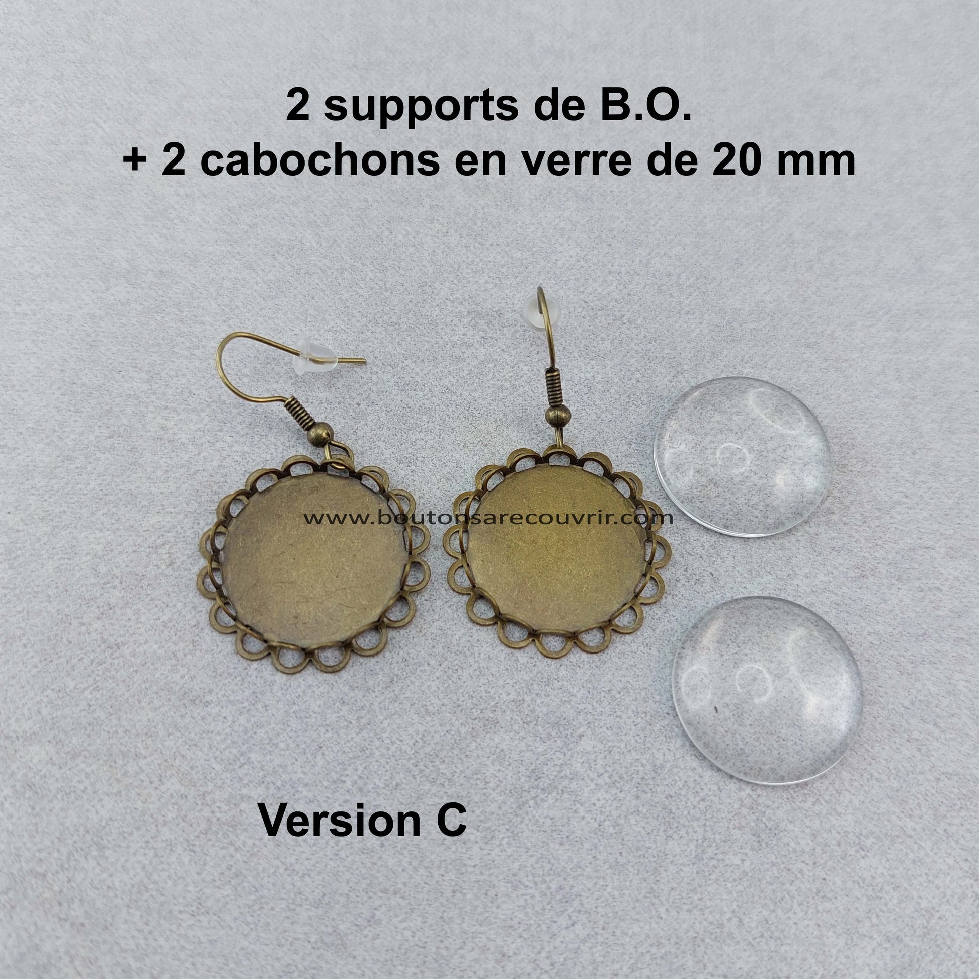 Boutons à recouvrir - boucles oreilles personnalisables