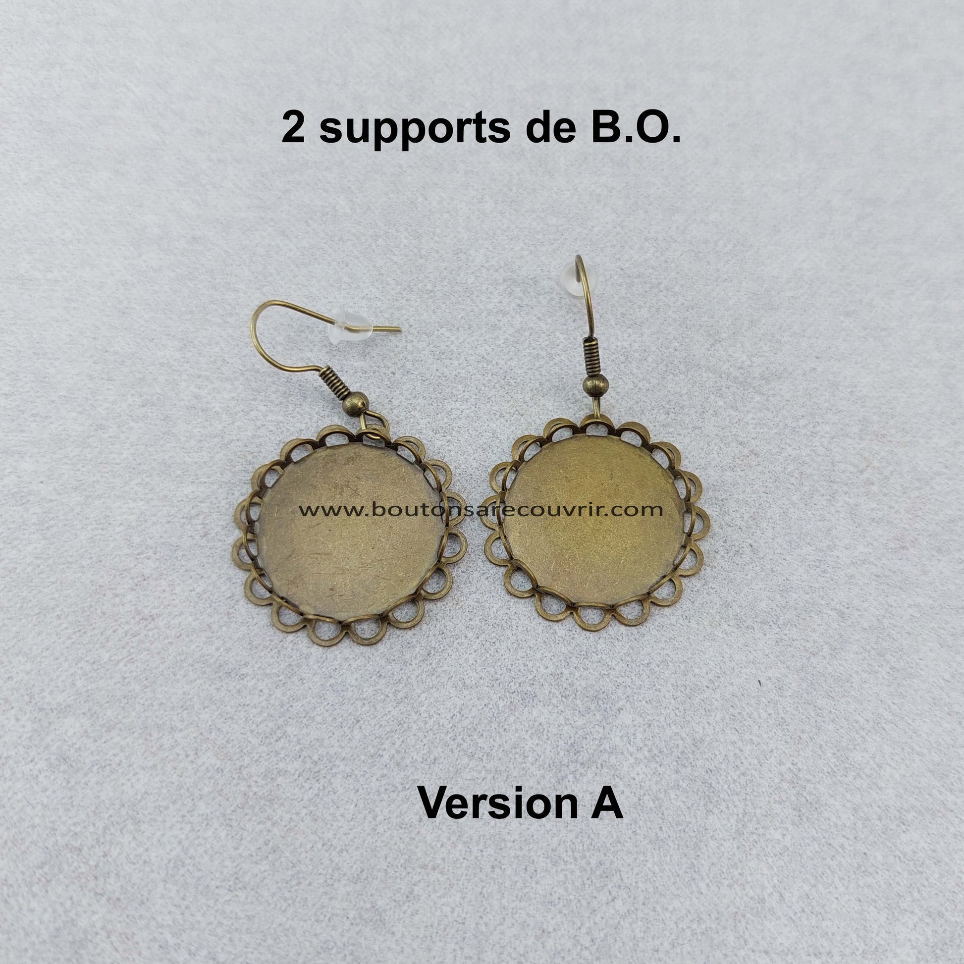 Boutons à recouvrir - boucles oreilles personnalisables