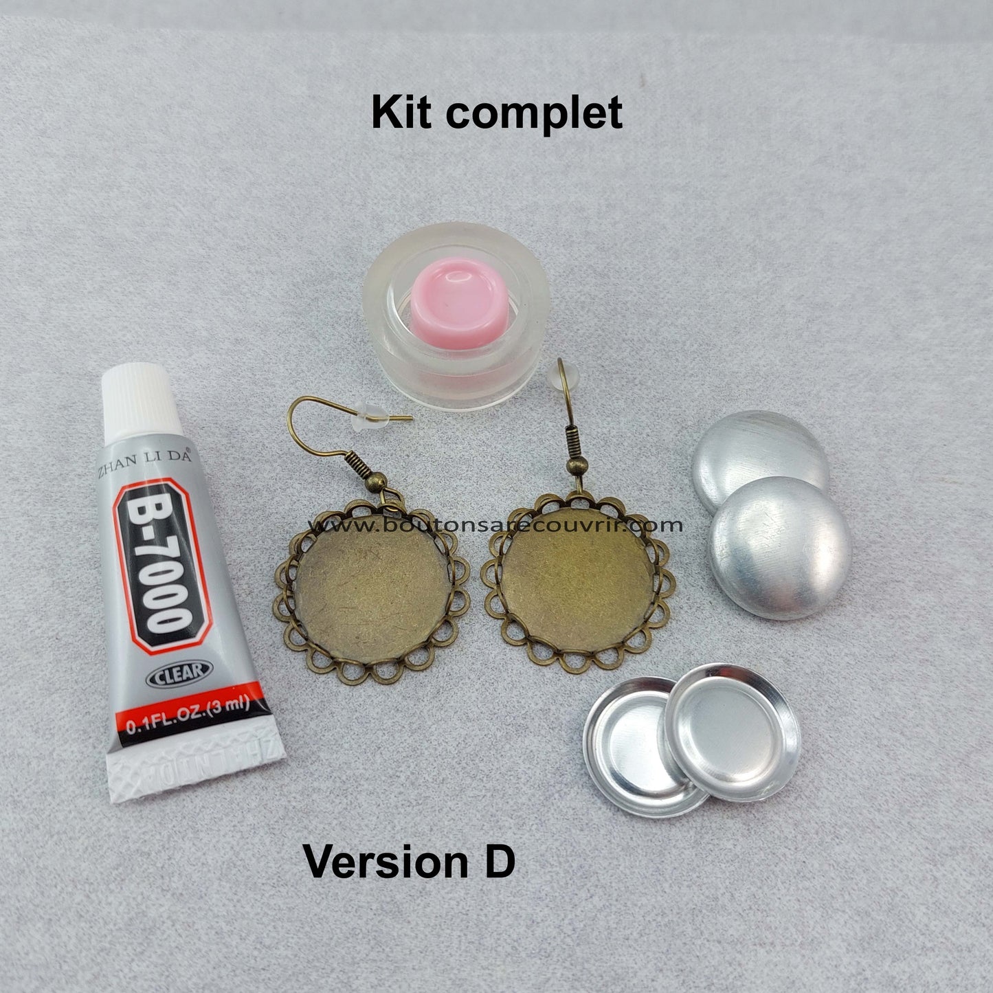 Boutons à recouvrir - boucles oreilles personnalisables