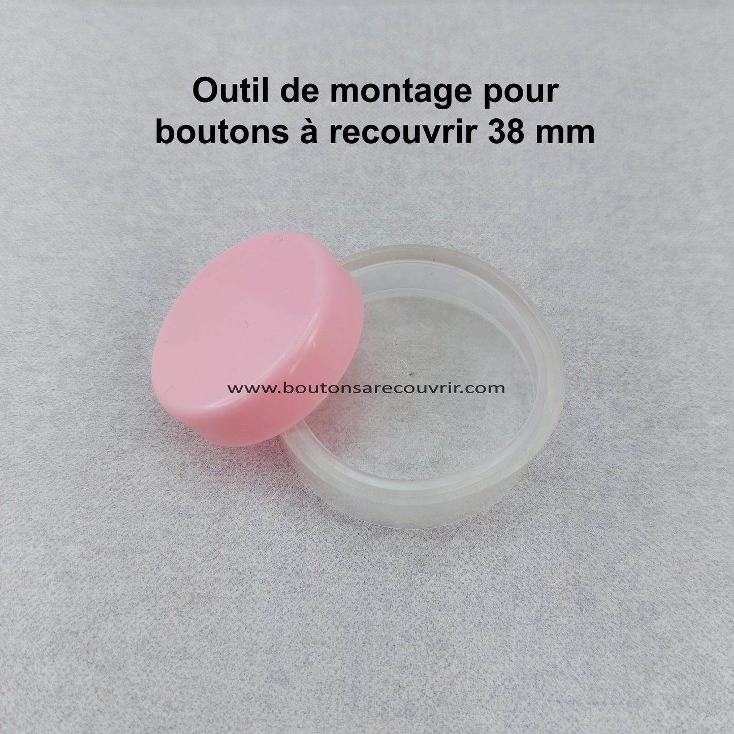 1 outil de montage pour boutons à recouvrir 38 mm