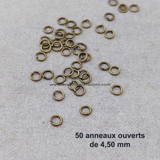 50 Anneaux de 4,50 mm