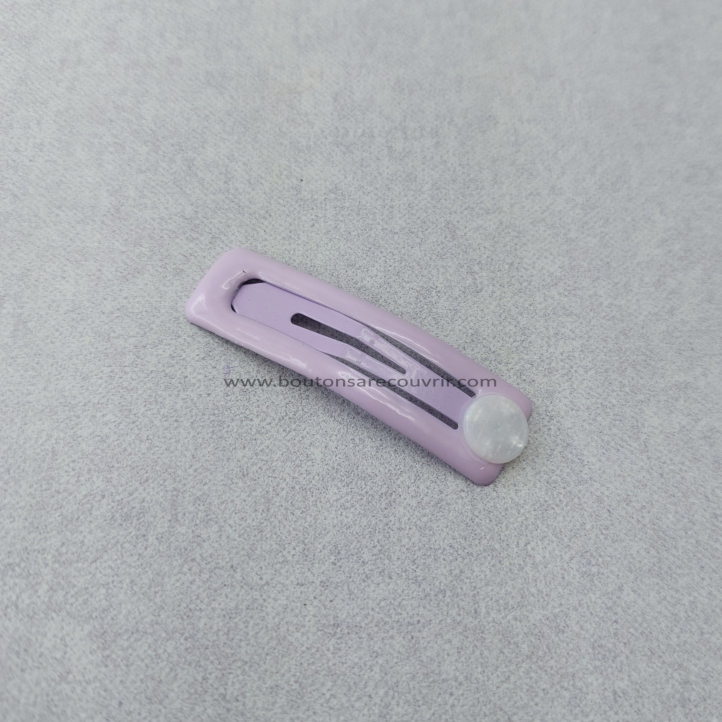 1 barrette de 5 cm - bouton à recouvrir 19 ou 23 mm - PARME