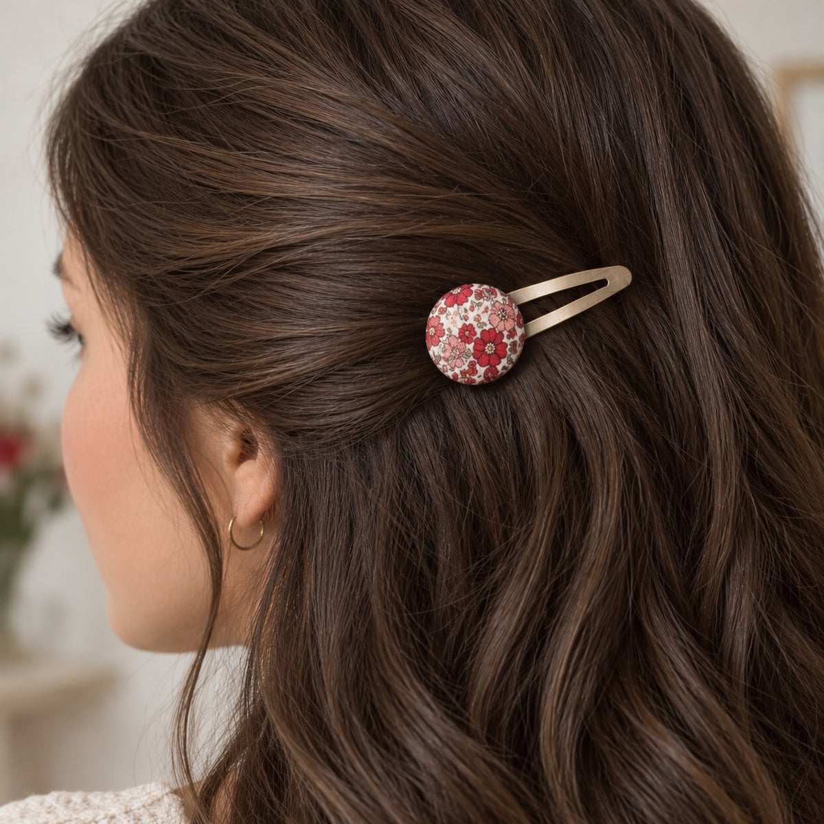 Boutons à recouvrir - Barrette à cheveux