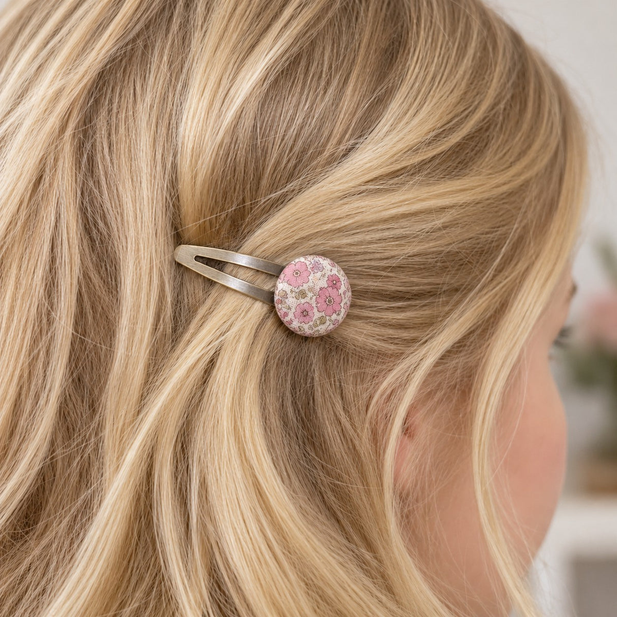 Boutons à recouvrir barrettes à cheveux