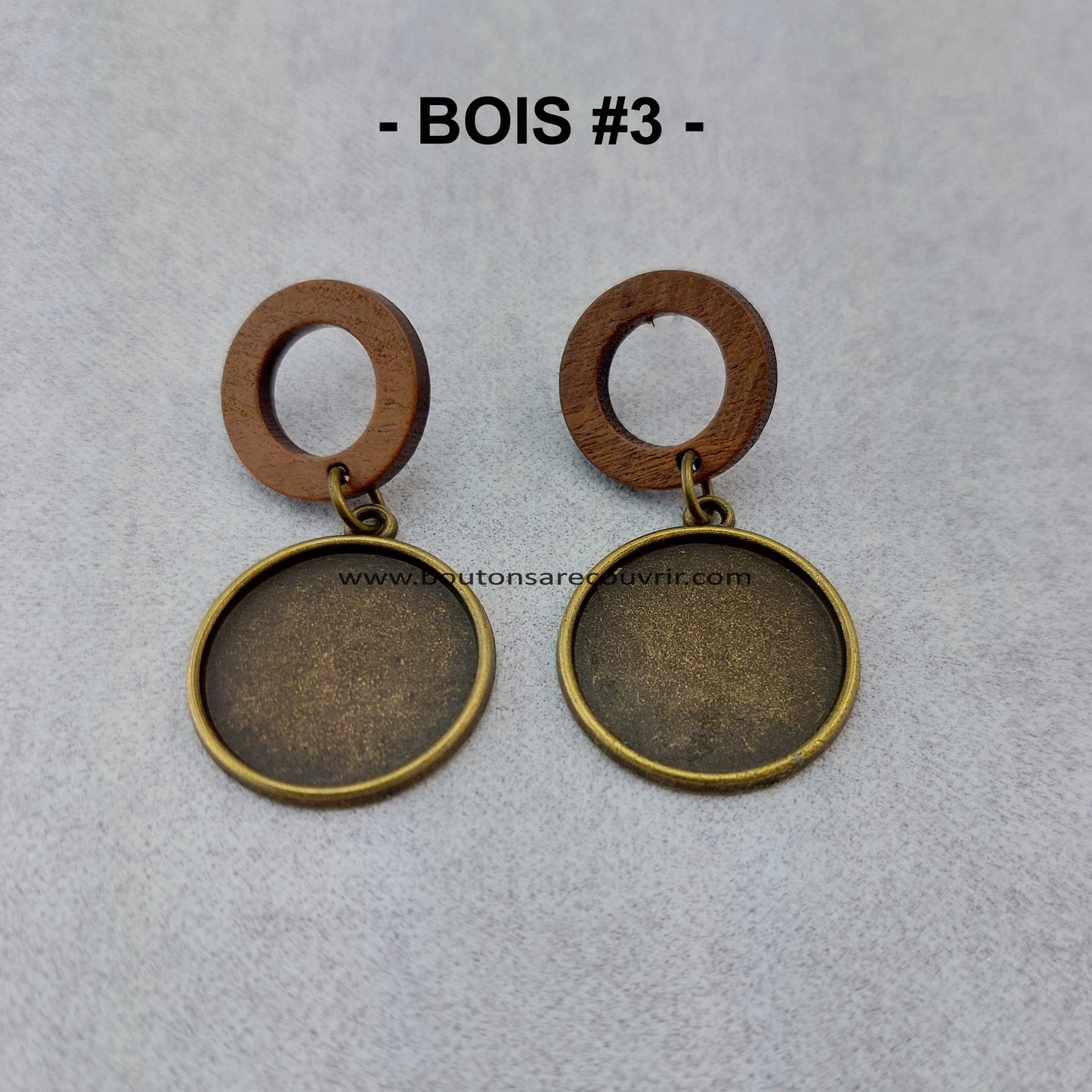 BOIS #3 - Boucles oreilles à recouvrir