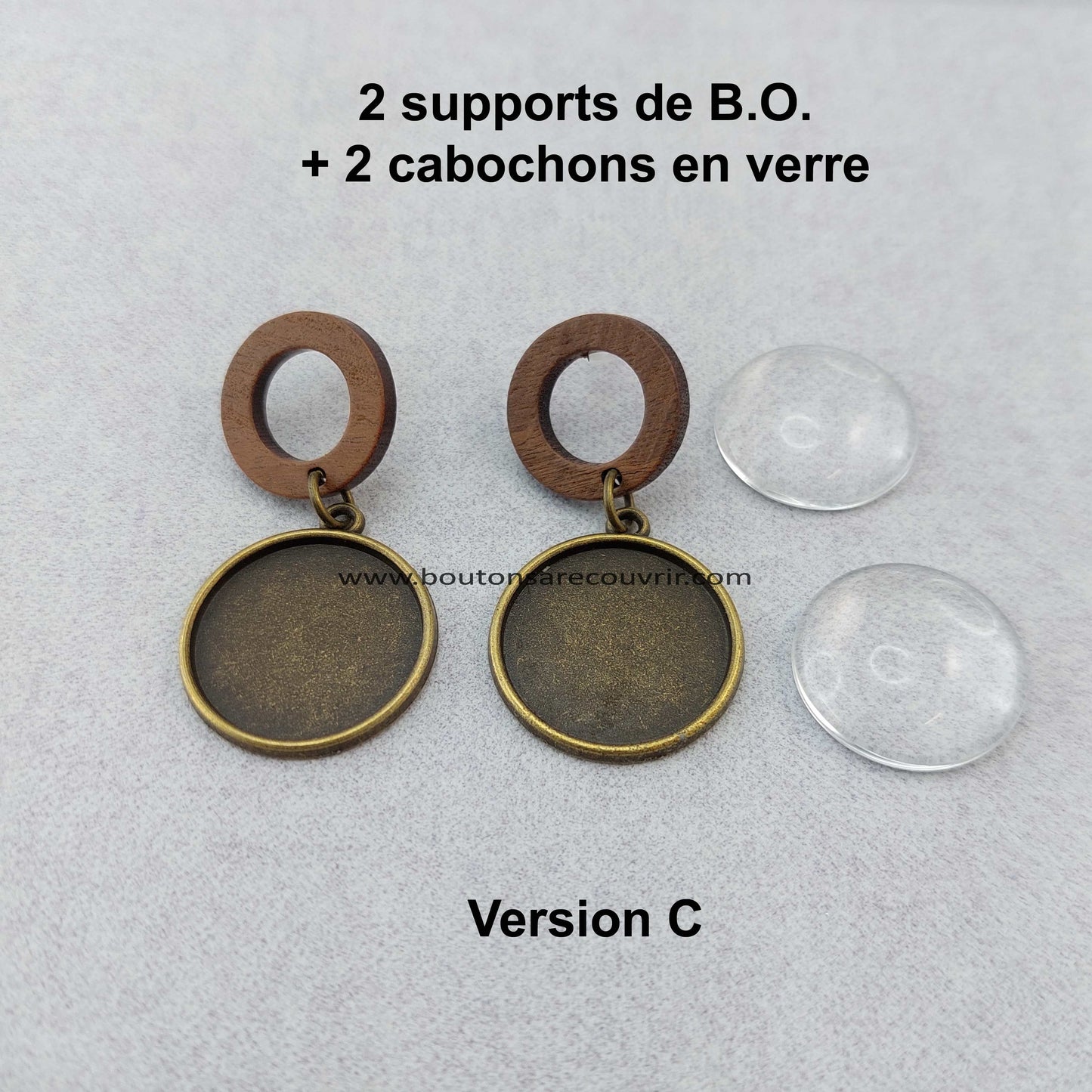 BOIS #3 - Boucles oreilles à recouvrir