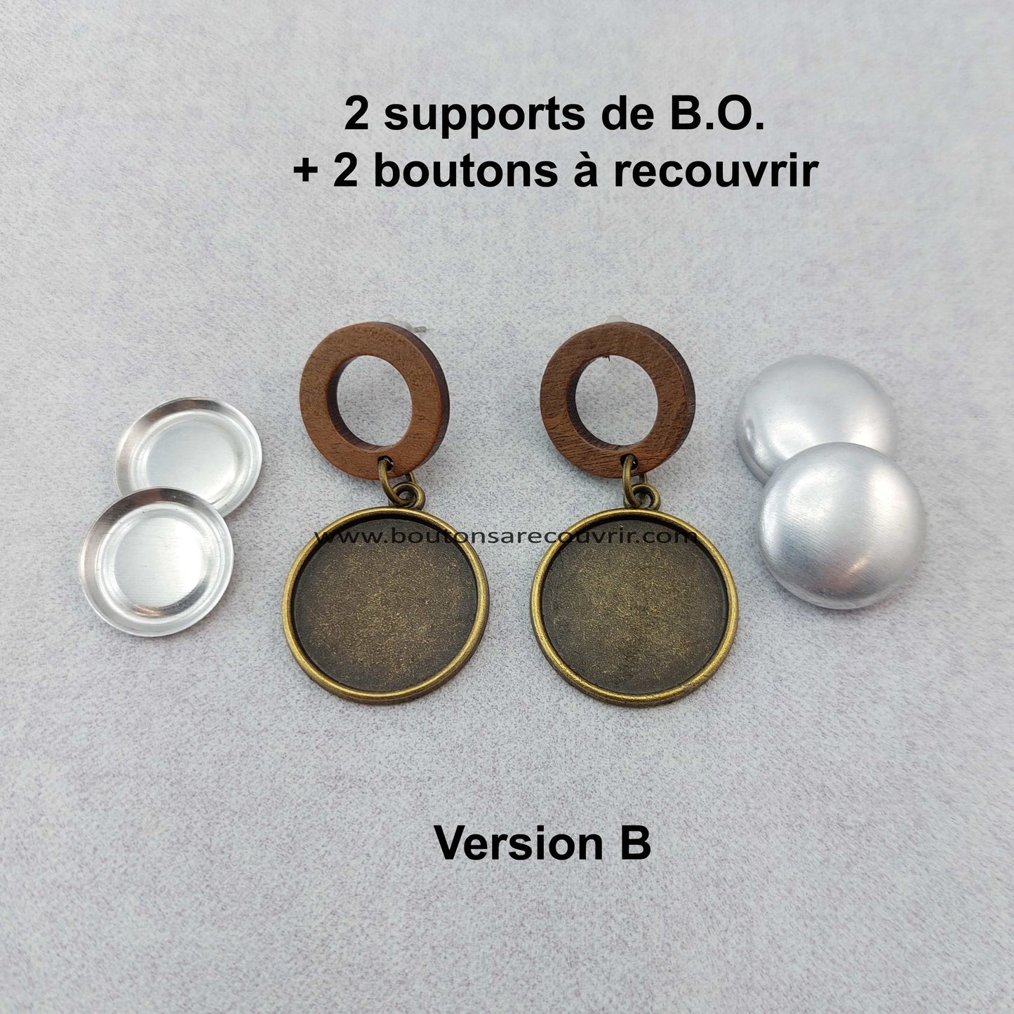 BOIS #3 - Boucles oreilles à recouvrir
