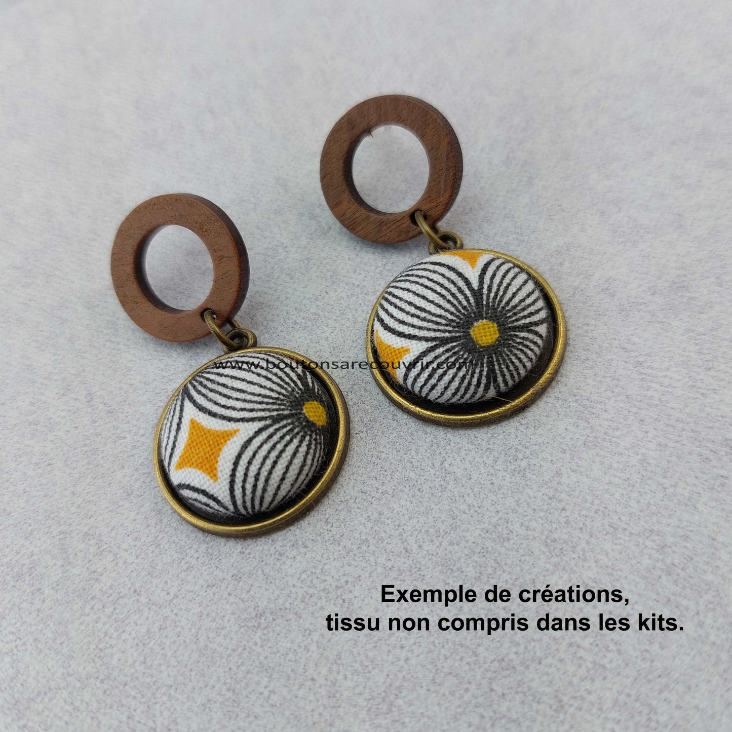 BOIS #3 - Boucles oreilles à recouvrir