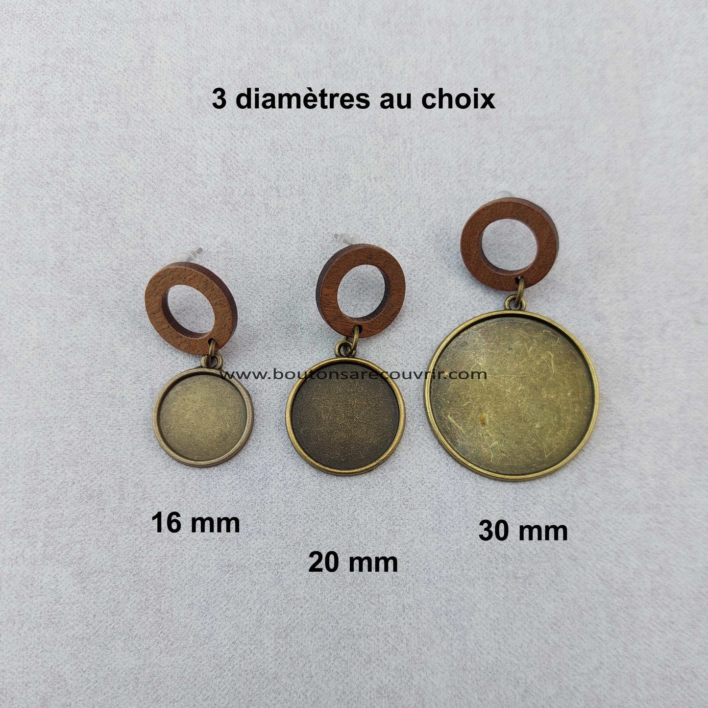 BOIS #3 - Boucles oreilles à recouvrir