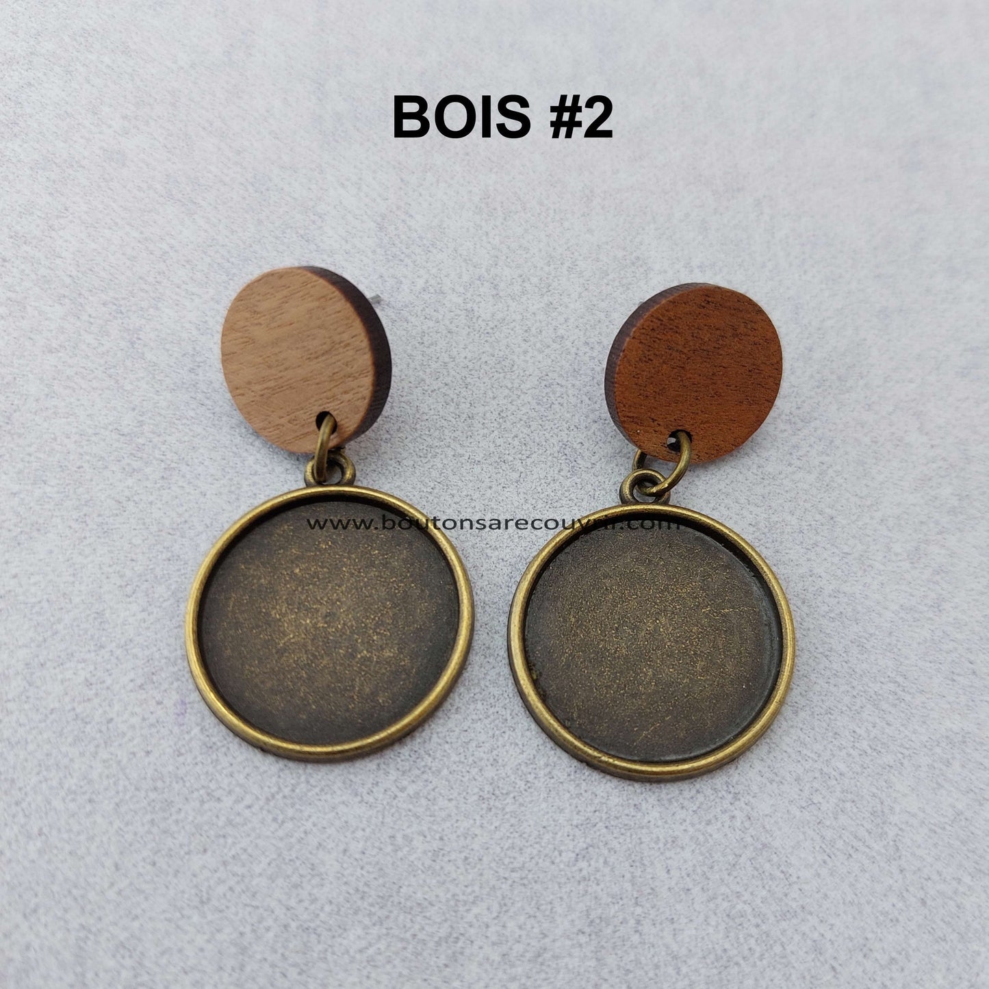 BOIS #2 - Boucles oreilles à recouvrir