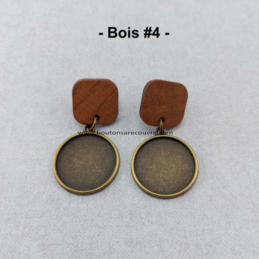 BOIS #4 - Boucles oreilles à recouvrir
