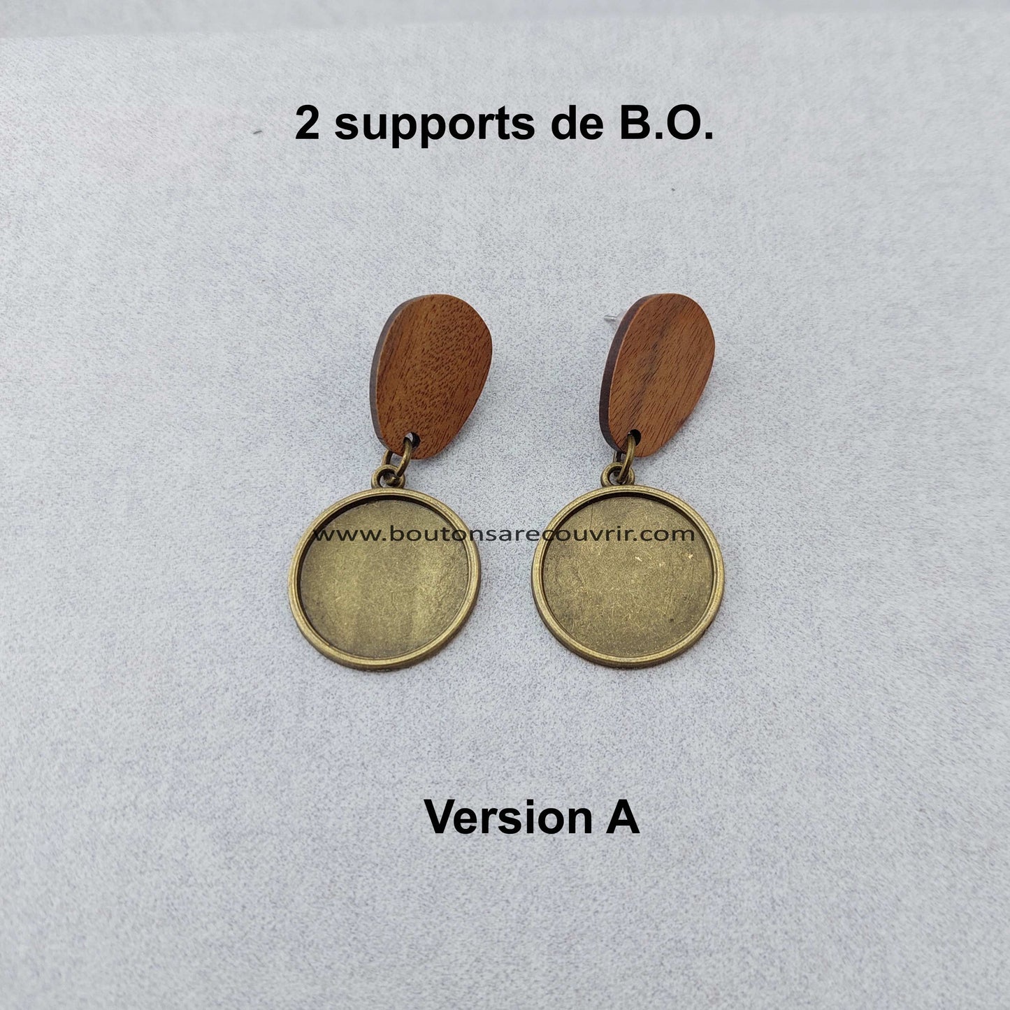 BOIS #5 - Boucles oreilles à recouvrir