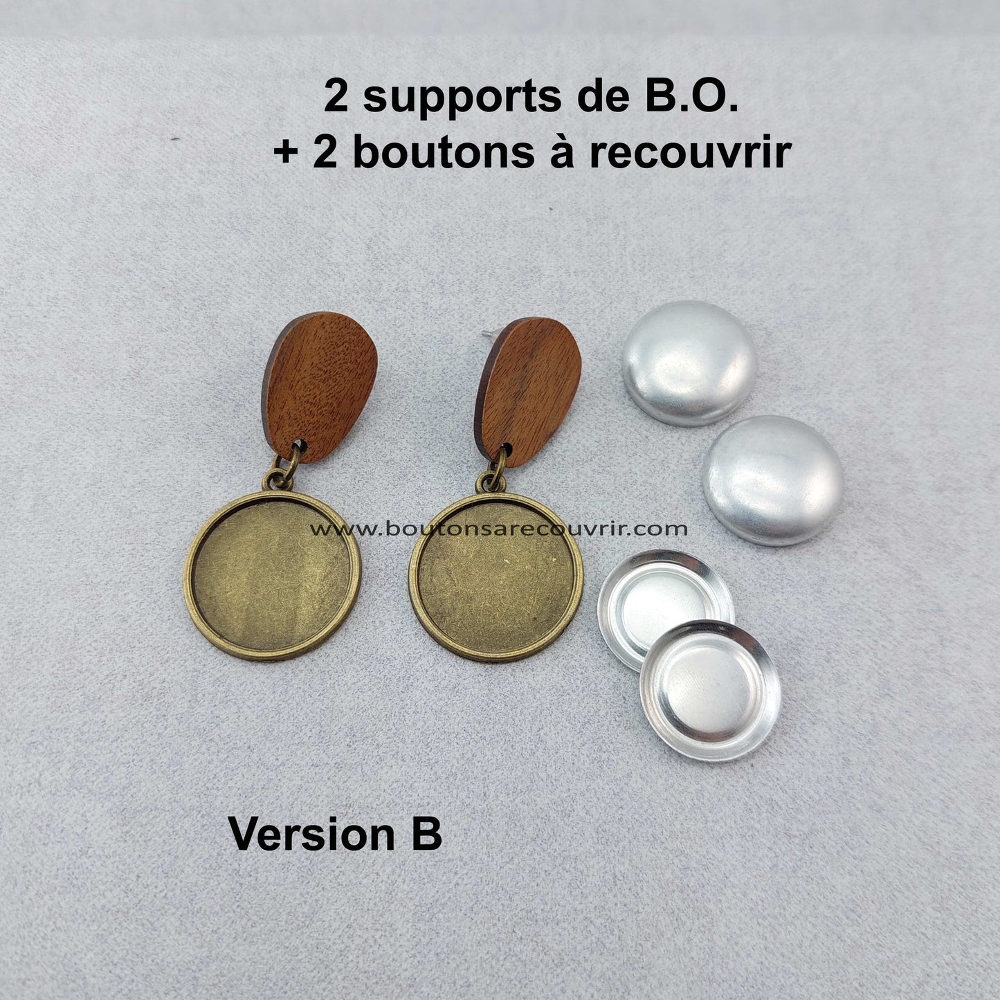 BOIS #5 - Boucles oreilles à recouvrir