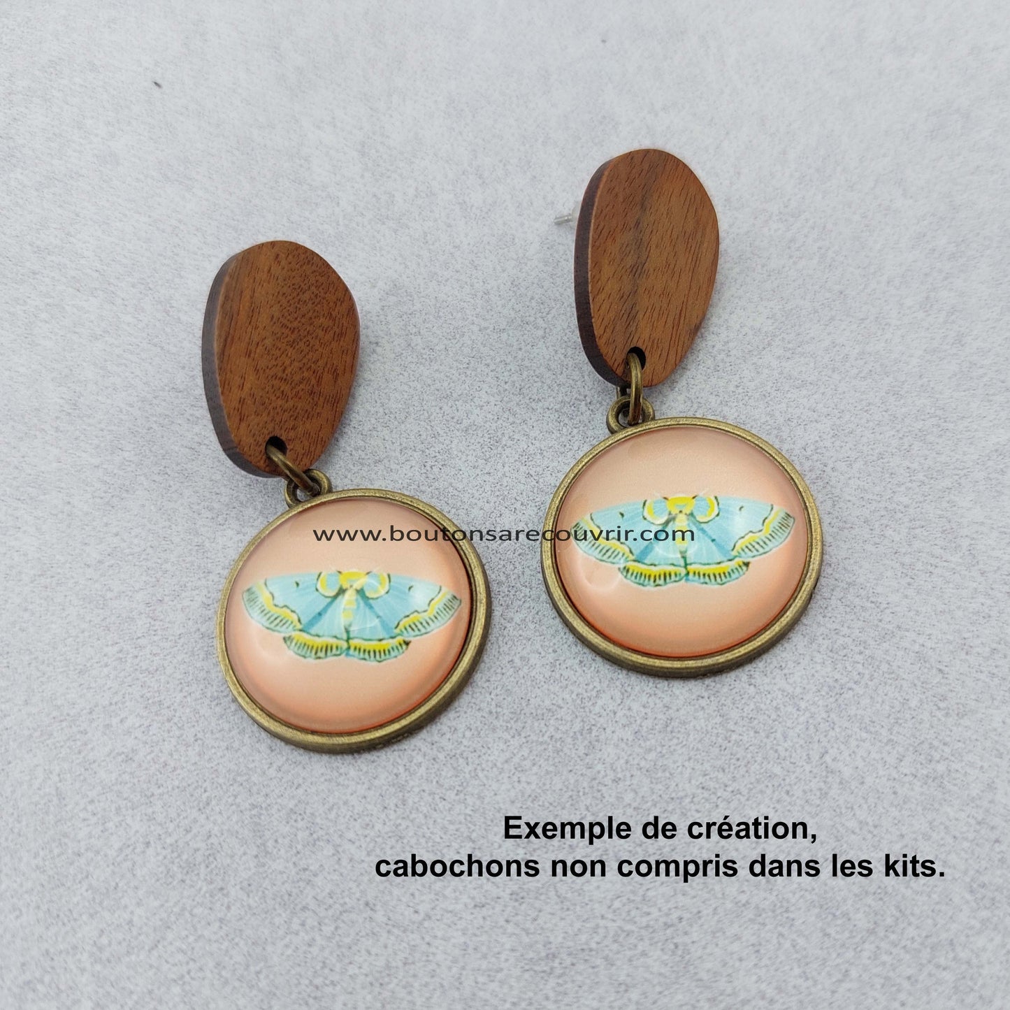 BOIS #5 - Boucles oreilles à recouvrir
