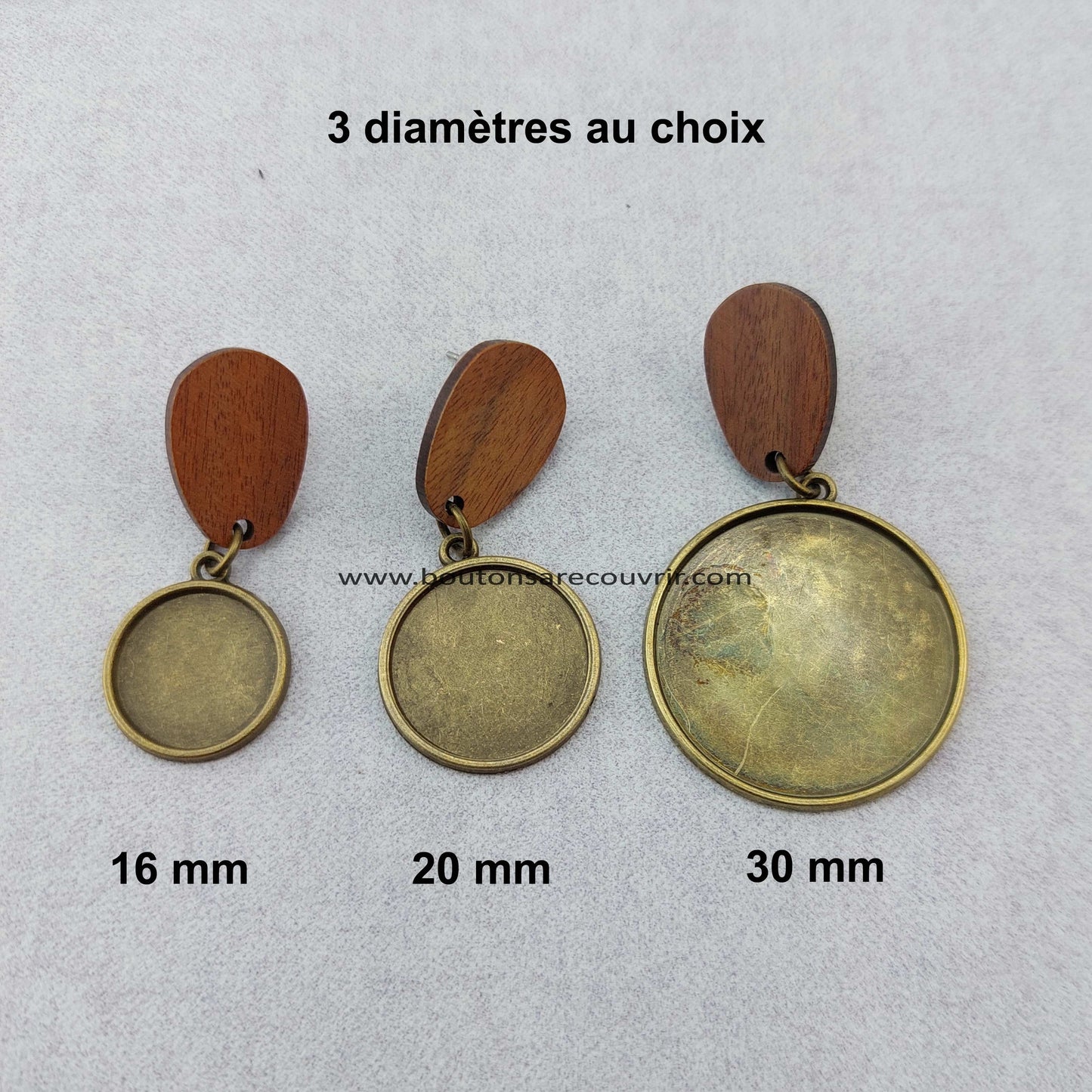 BOIS #5 - Boucles oreilles à recouvrir