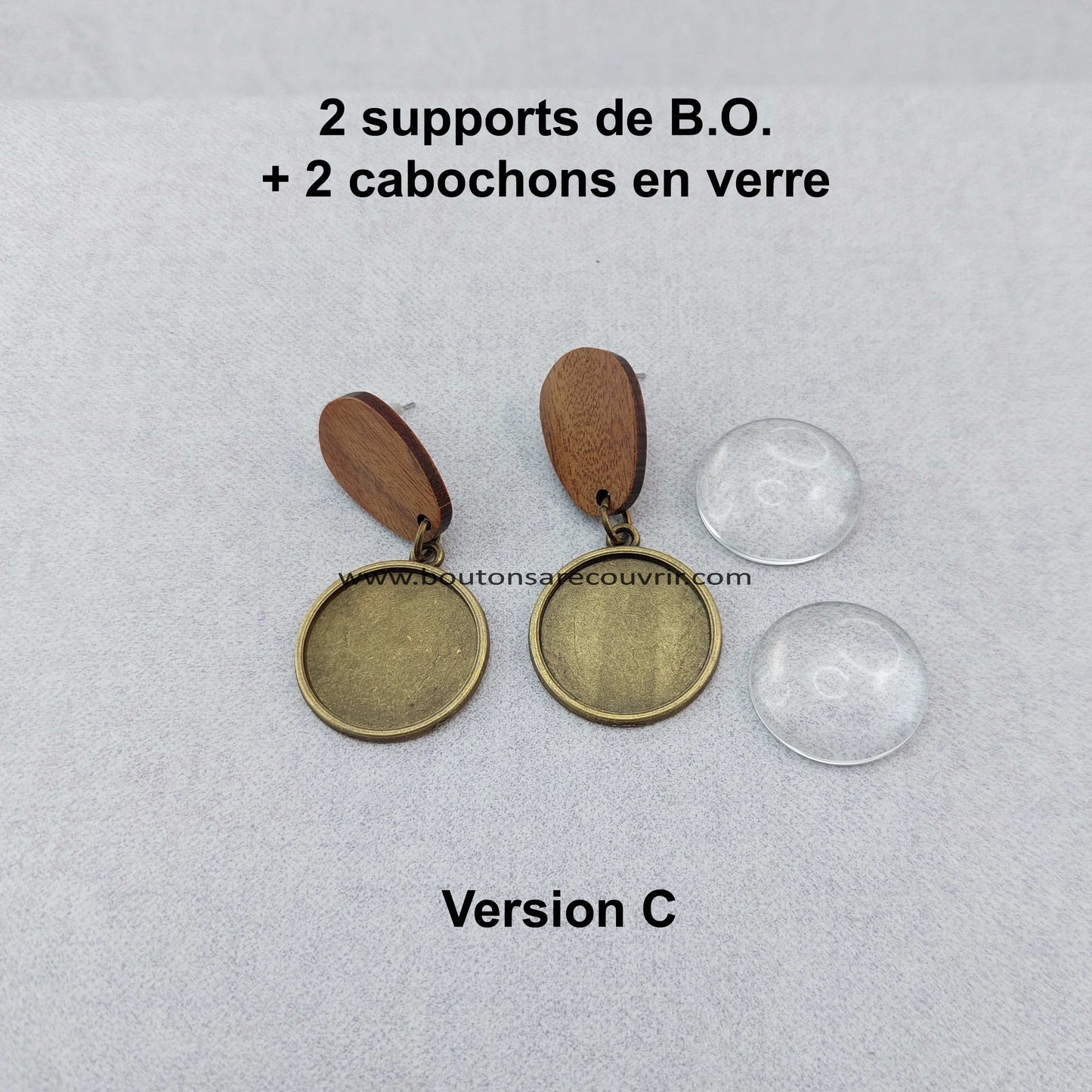 BOIS #5 - Boucles oreilles à recouvrir