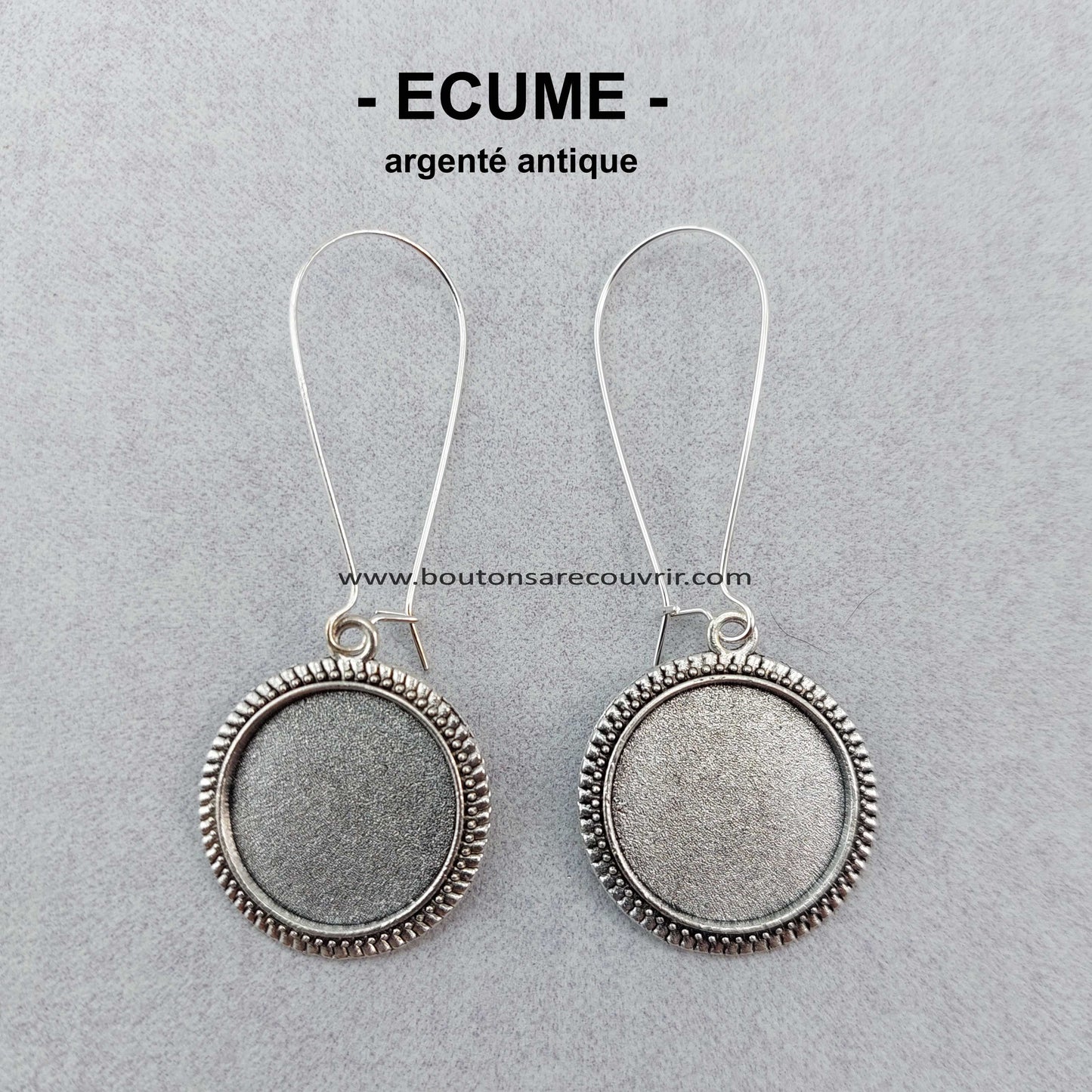 ECUME argenté antique | Boucles d'oreilles