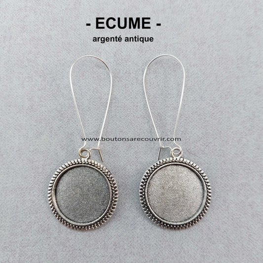 ECUME argenté antique | Boucles d'oreilles