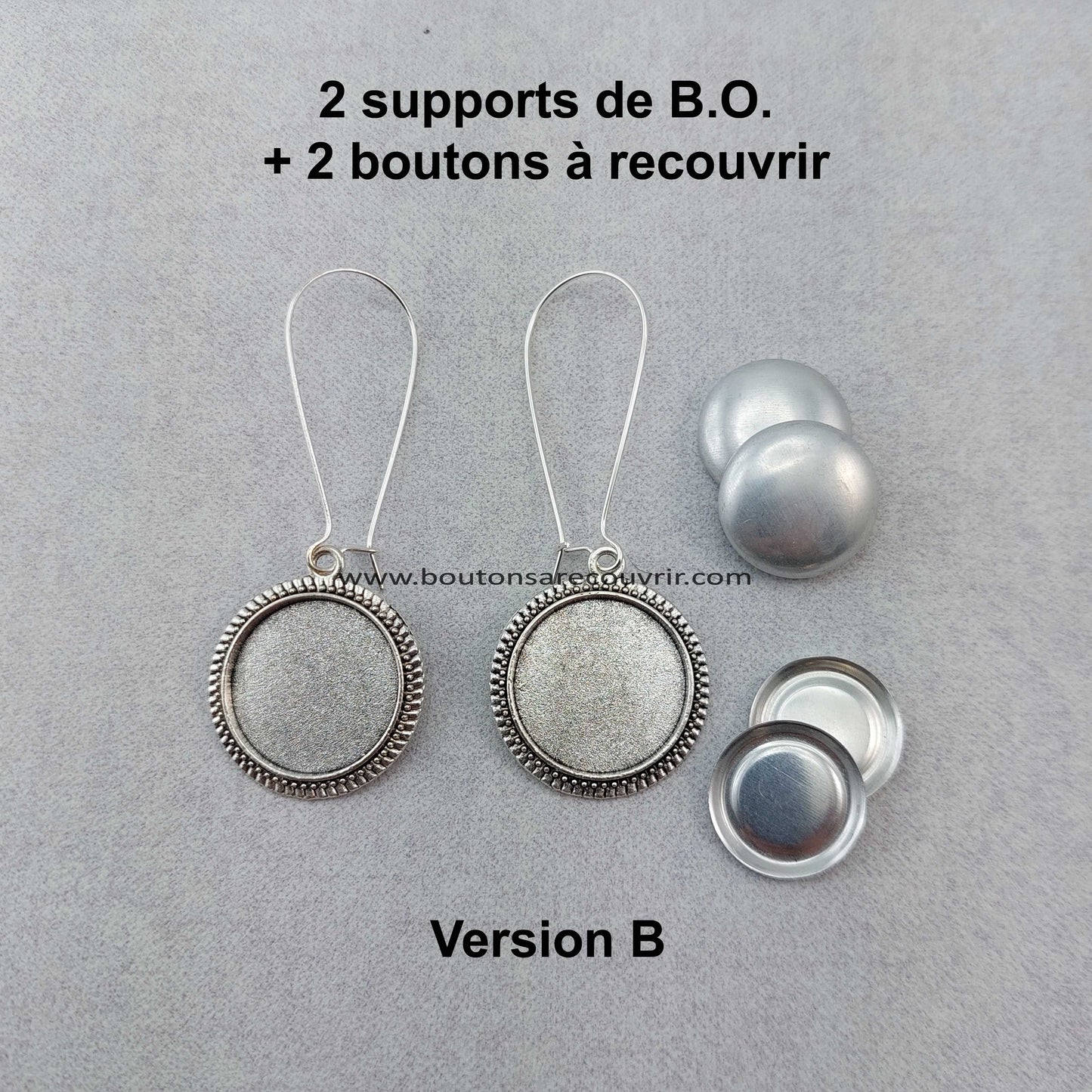 ECUME argenté antique | Boucles d'oreilles