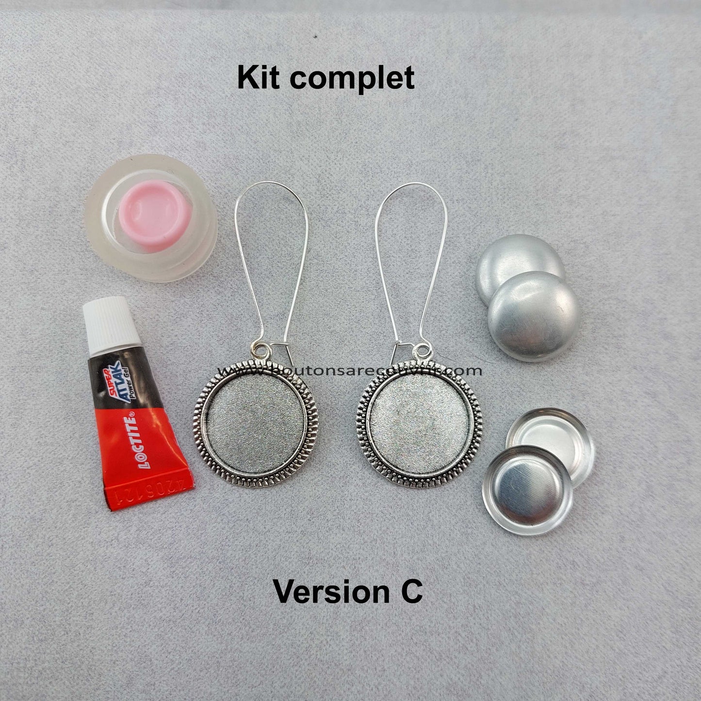 ECUME argenté antique | Boucles d'oreilles