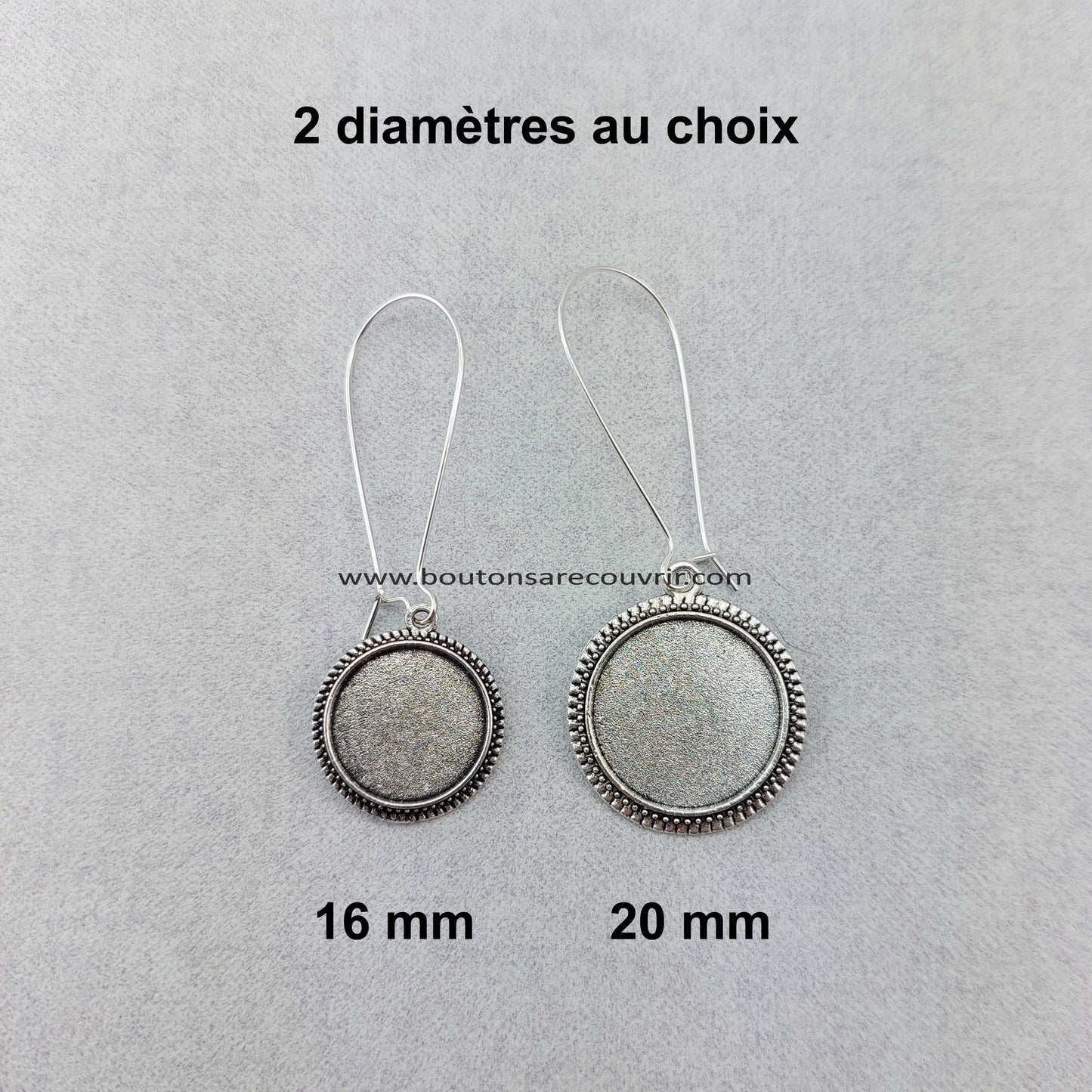 ECUME argenté antique | Boucles d'oreilles