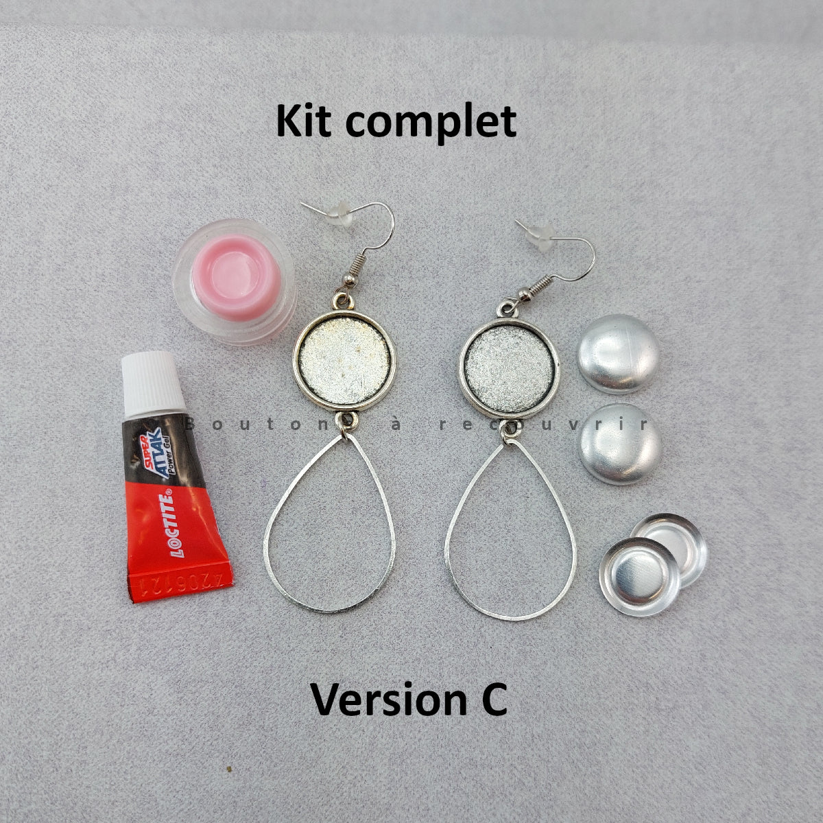 LYCA argenté antique | Boucles d'oreilles à recouvrir
