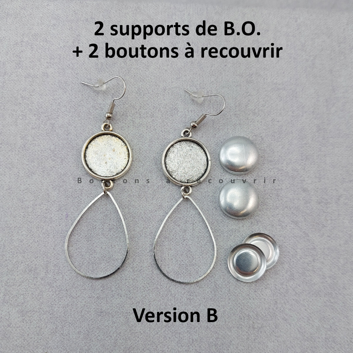 LYCA argenté antique | Boucles d'oreilles à recouvrir