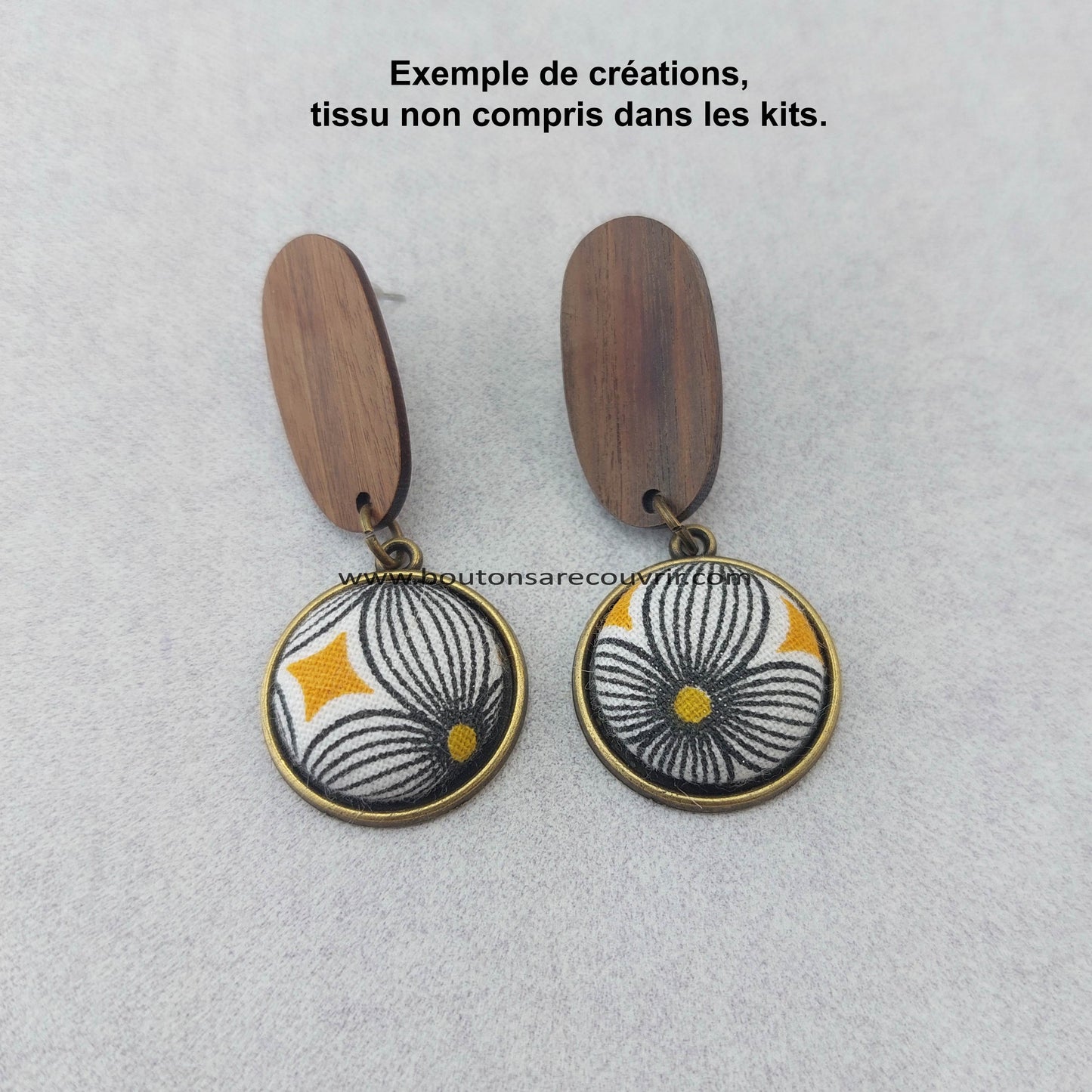 BOIS #1 - Boucles oreilles à recouvrir