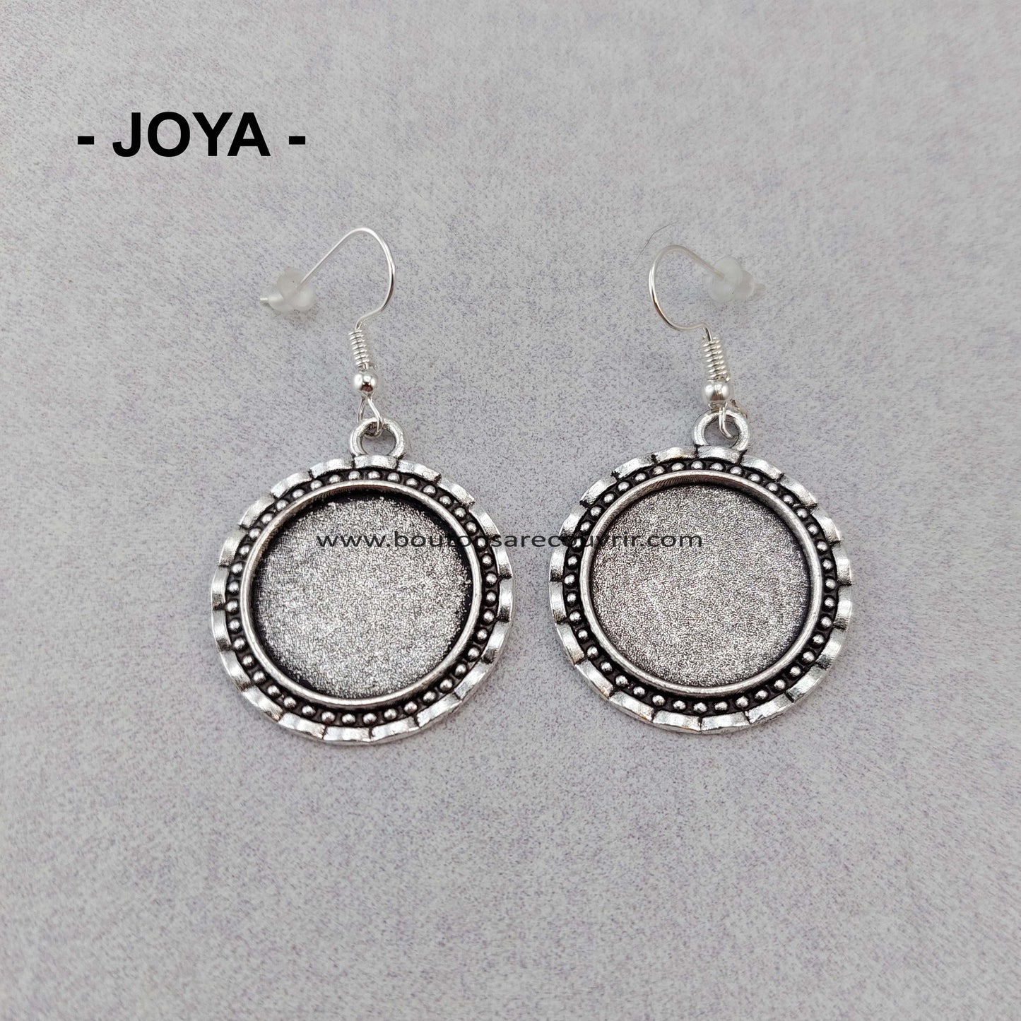 JOYA argenté antique - Boucles oreilles à recouvrir