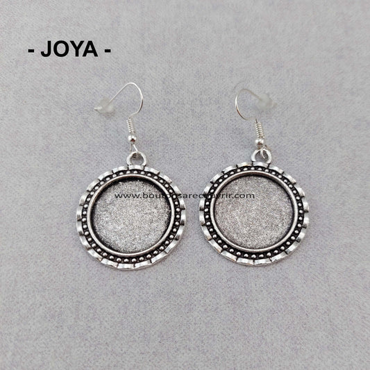 JOYA argenté antique - Boucles oreilles à recouvrir