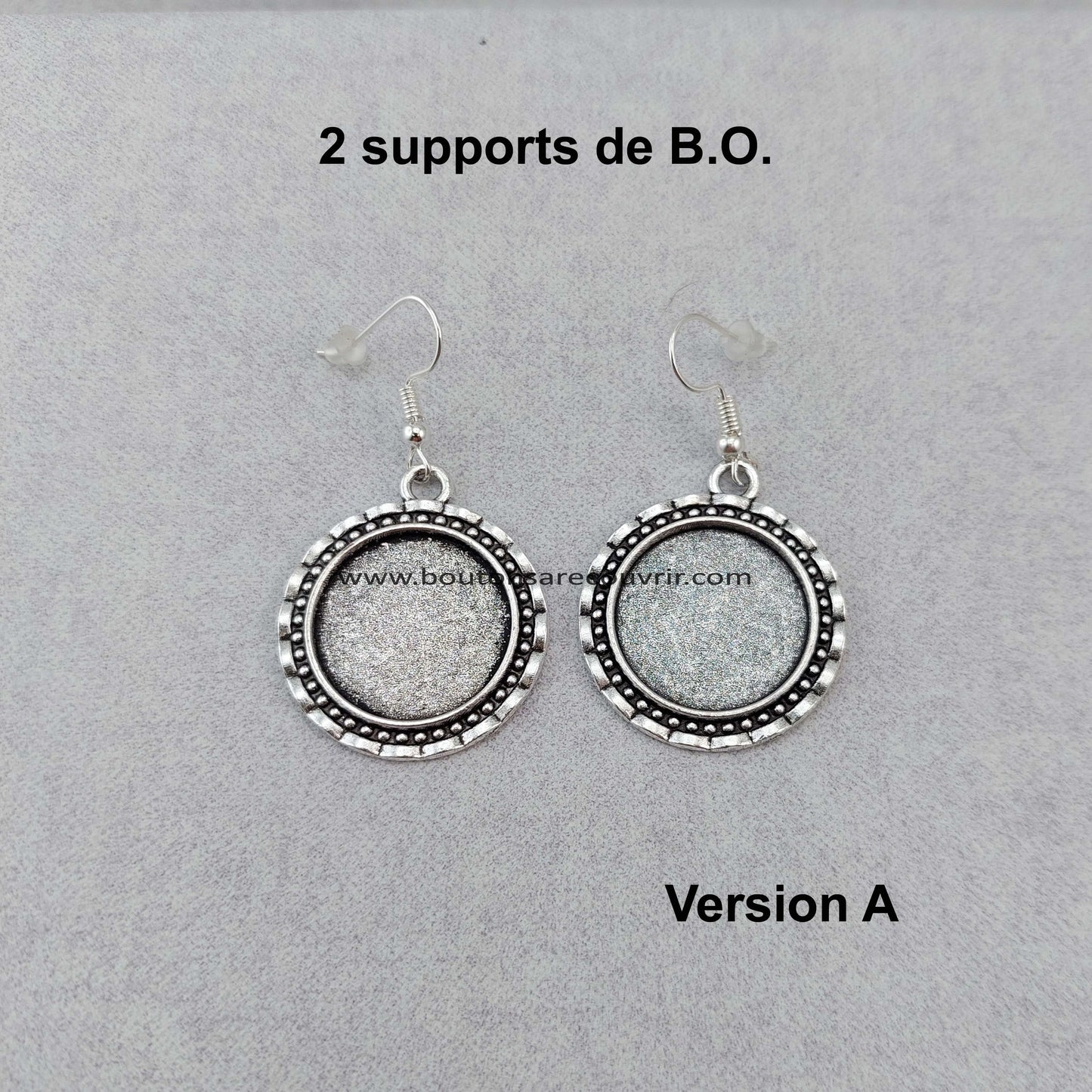 JOYA argenté antique - Boucles oreilles à recouvrir