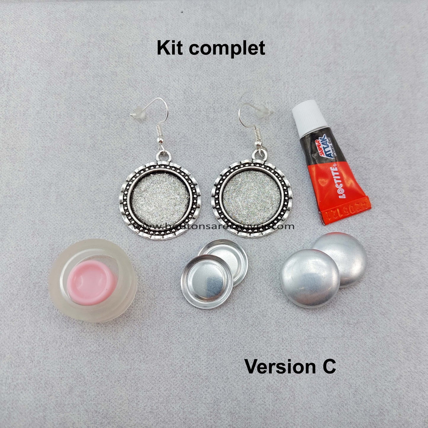 JOYA argenté antique - Boucles oreilles à recouvrir